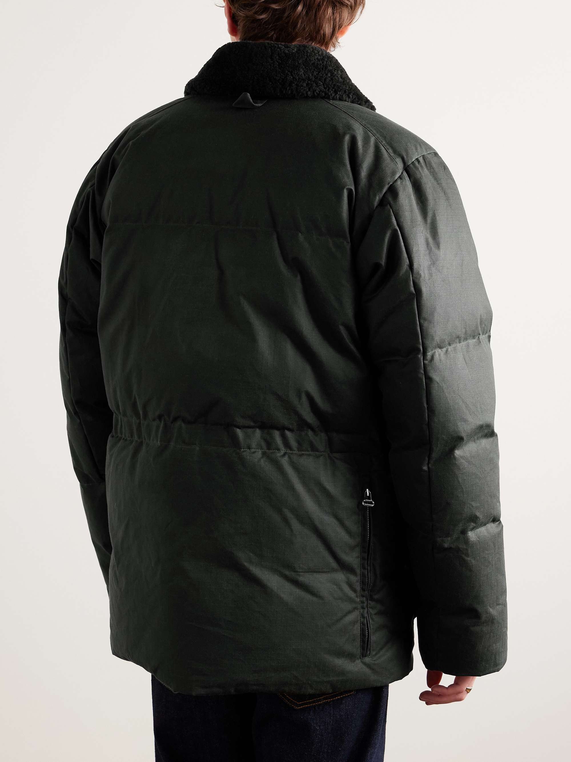 Expedition Shearling-Trimmed Waxed Cotton-Ripstop Down Parka view
