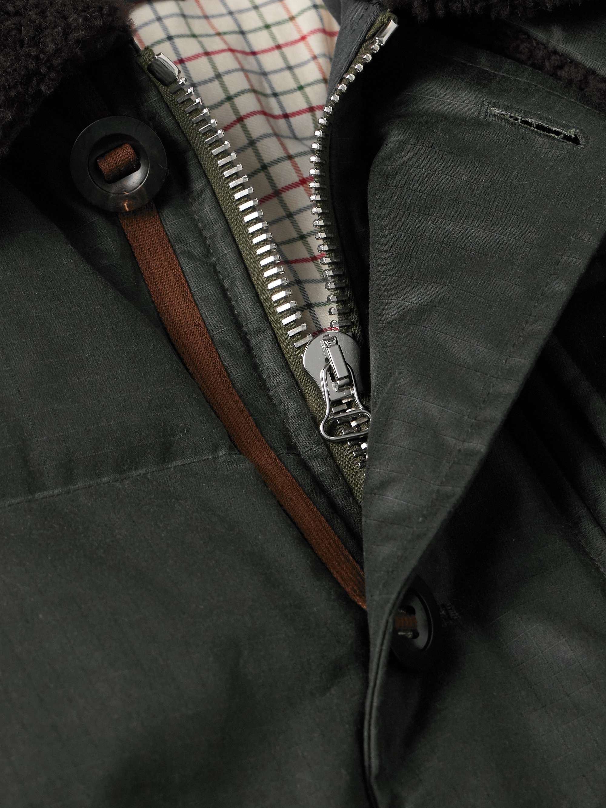 Expedition Shearling-Trimmed Waxed Cotton-Ripstop Down Parka view
