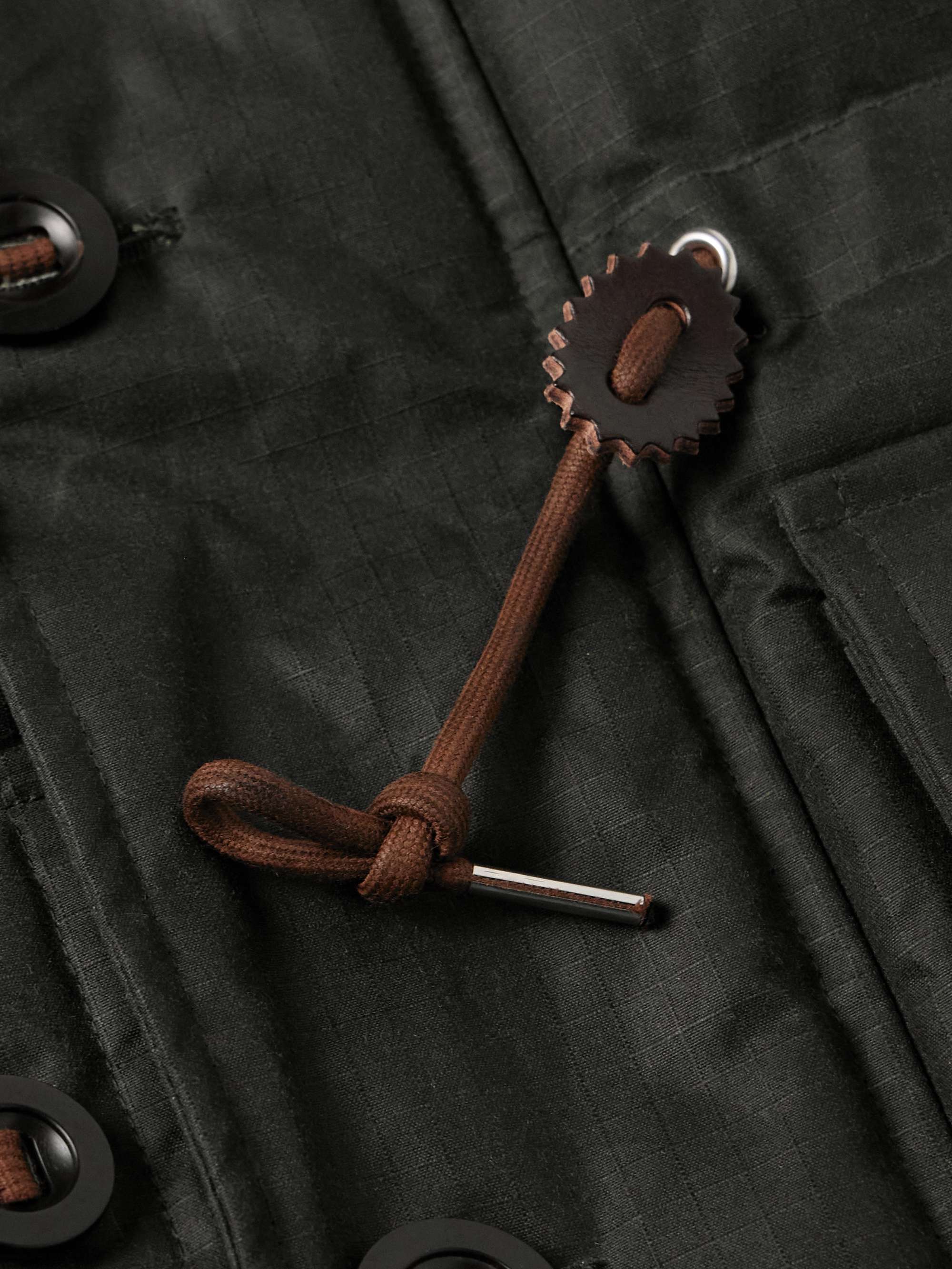 Expedition Shearling-Trimmed Waxed Cotton-Ripstop Down Parka view