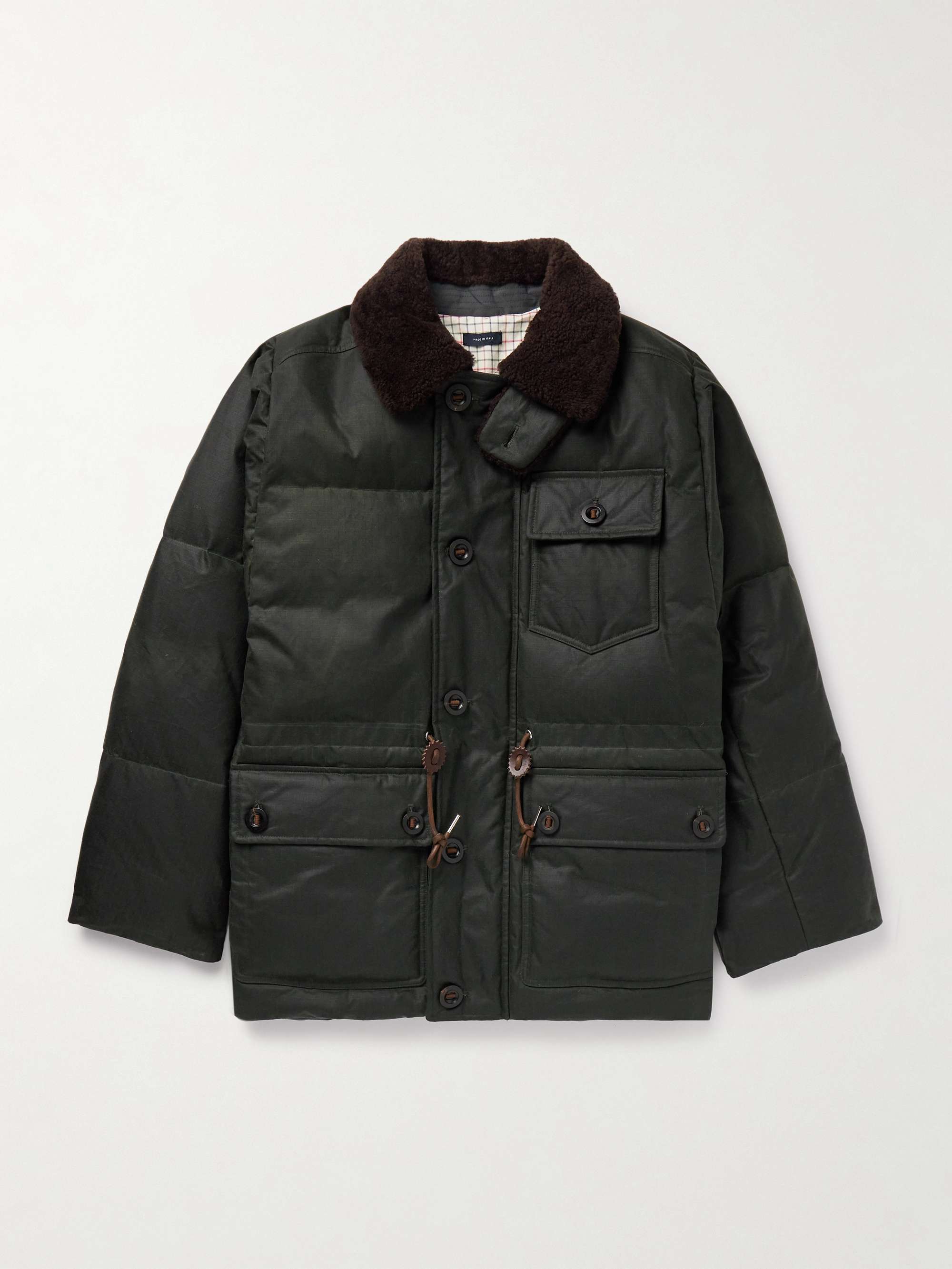 Expedition Shearling-Trimmed Waxed Cotton-Ripstop Down Parka view