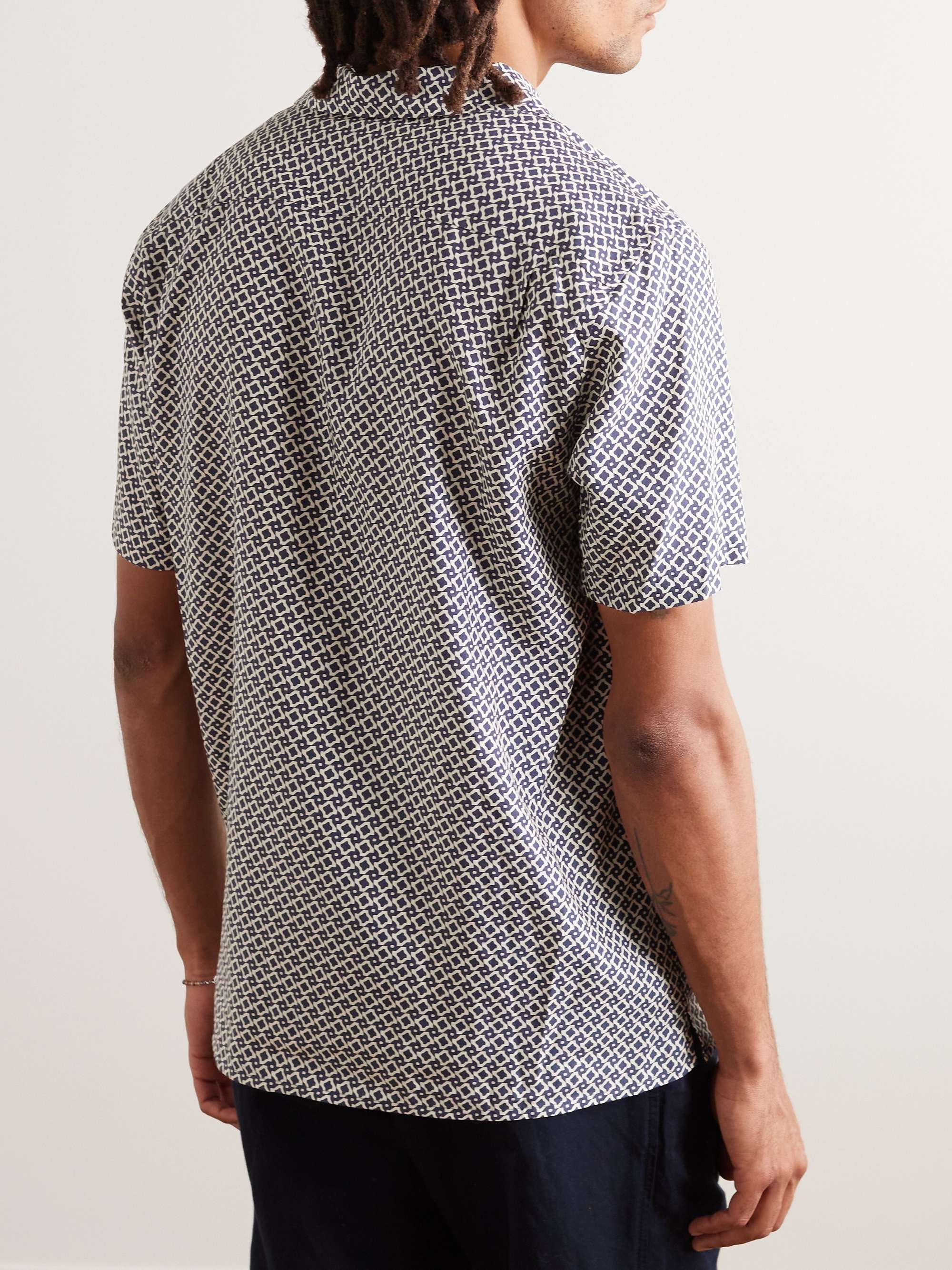 Hibbert Roda Camp-Collar Printed Lyocell Shirt view