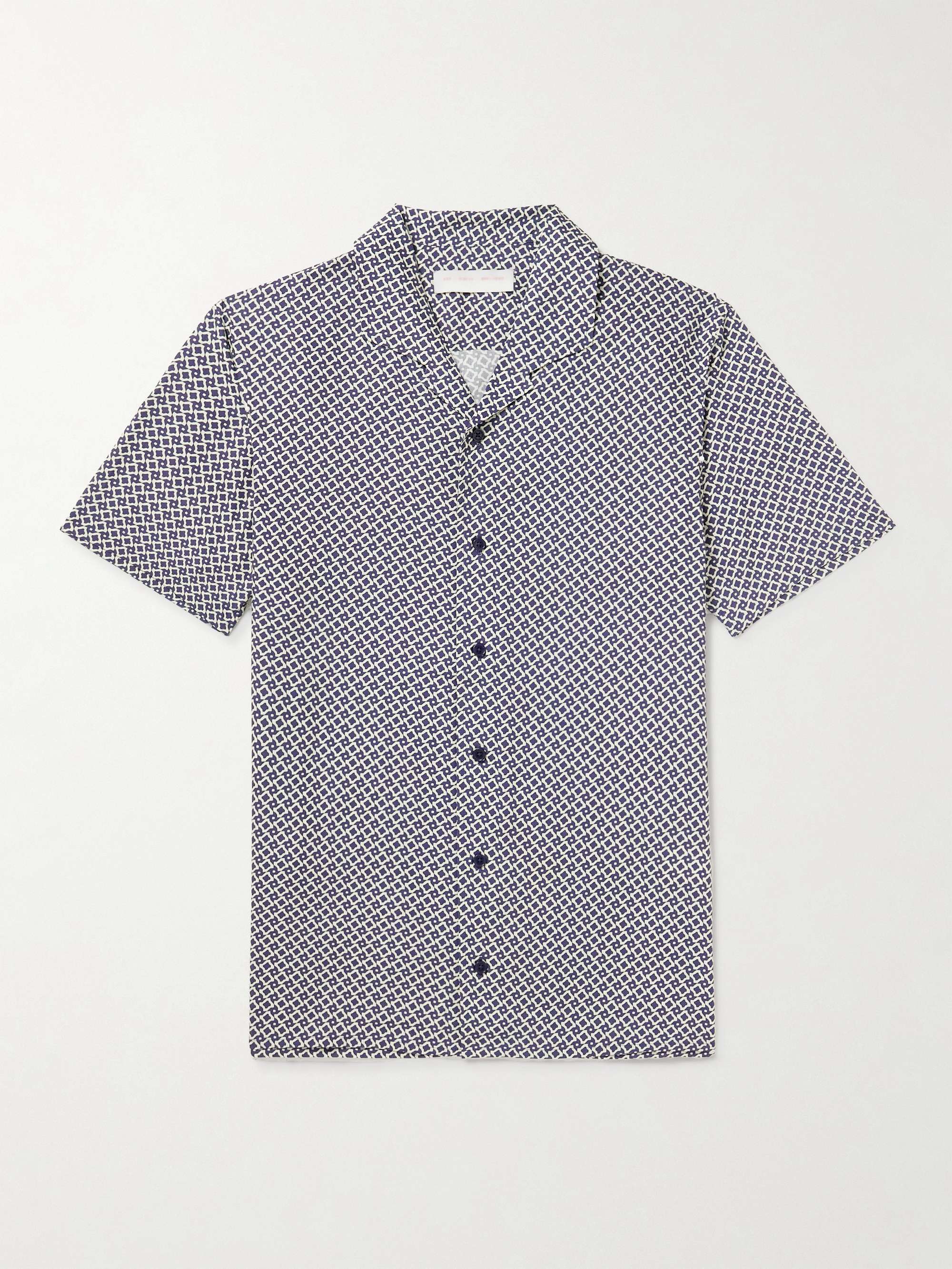 Hibbert Roda Camp-Collar Printed Lyocell Shirt view