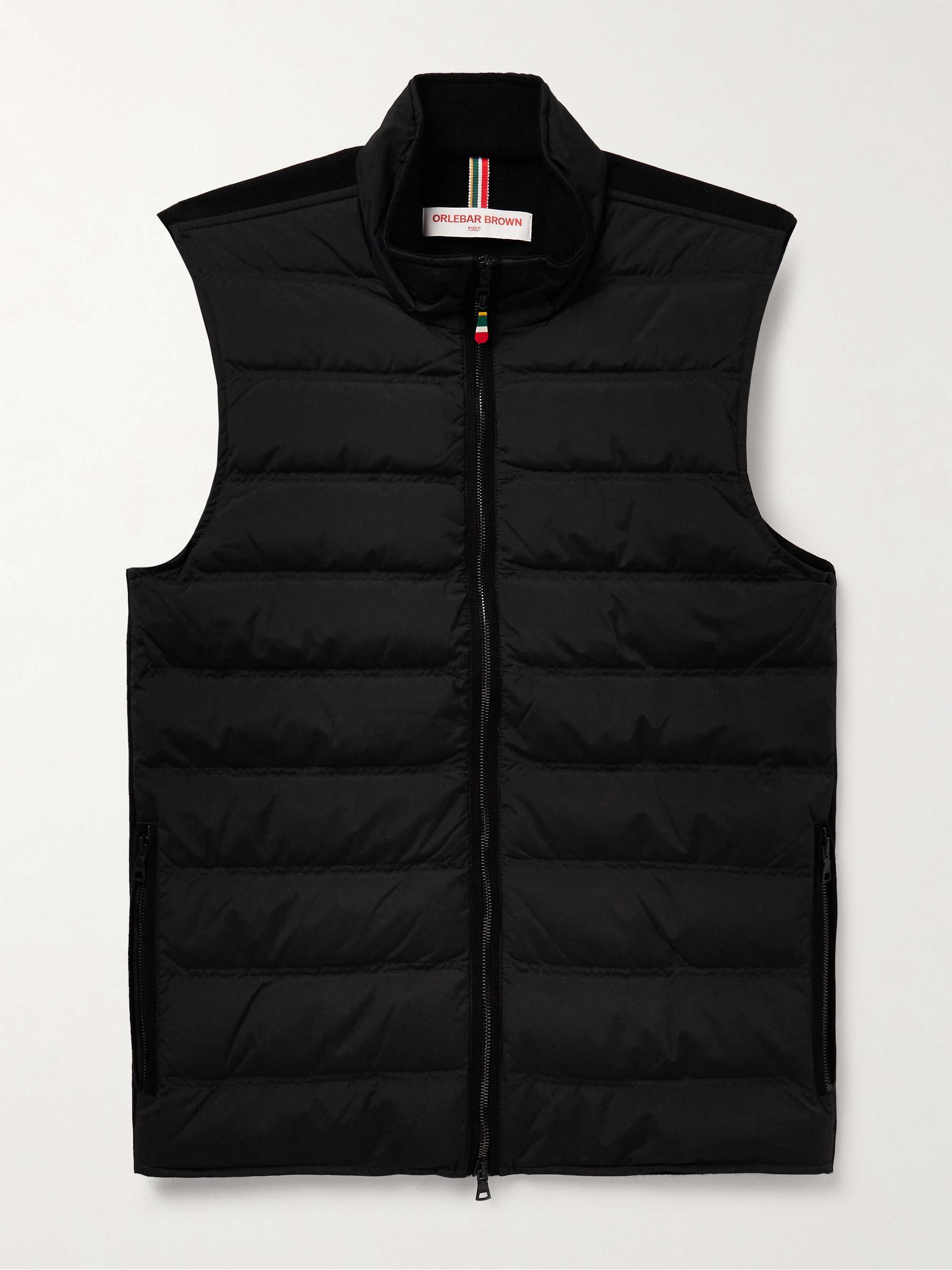Fitzroy Slim-Fit Panelled Merino Wool and Quilted Shell Down Gilet view