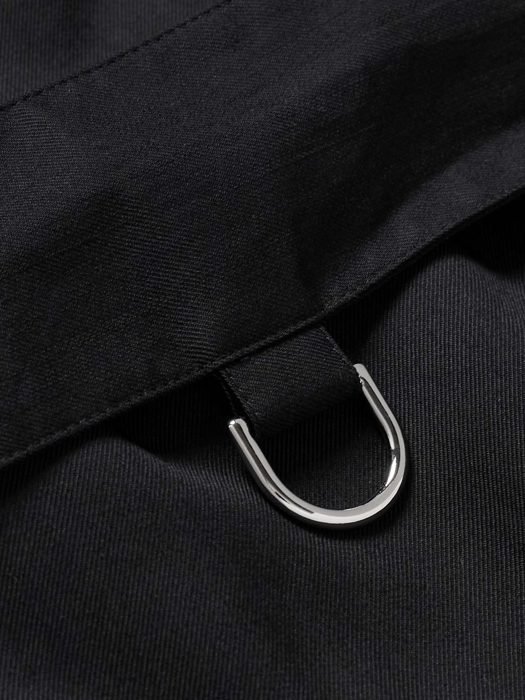 Belted Wool-Blend Twill Trench Coat view