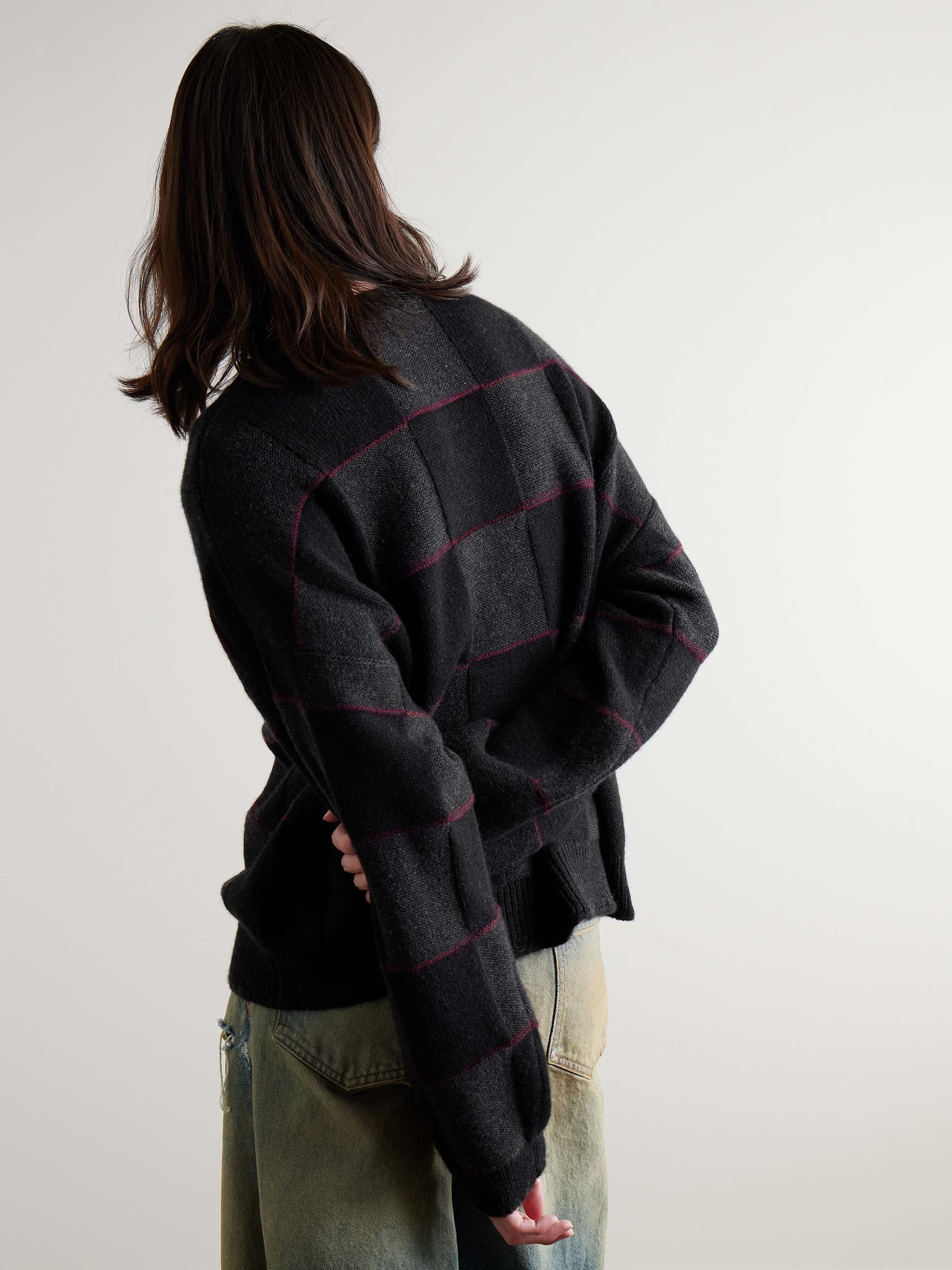 Checked Cashmere-Jacquard Sweater view