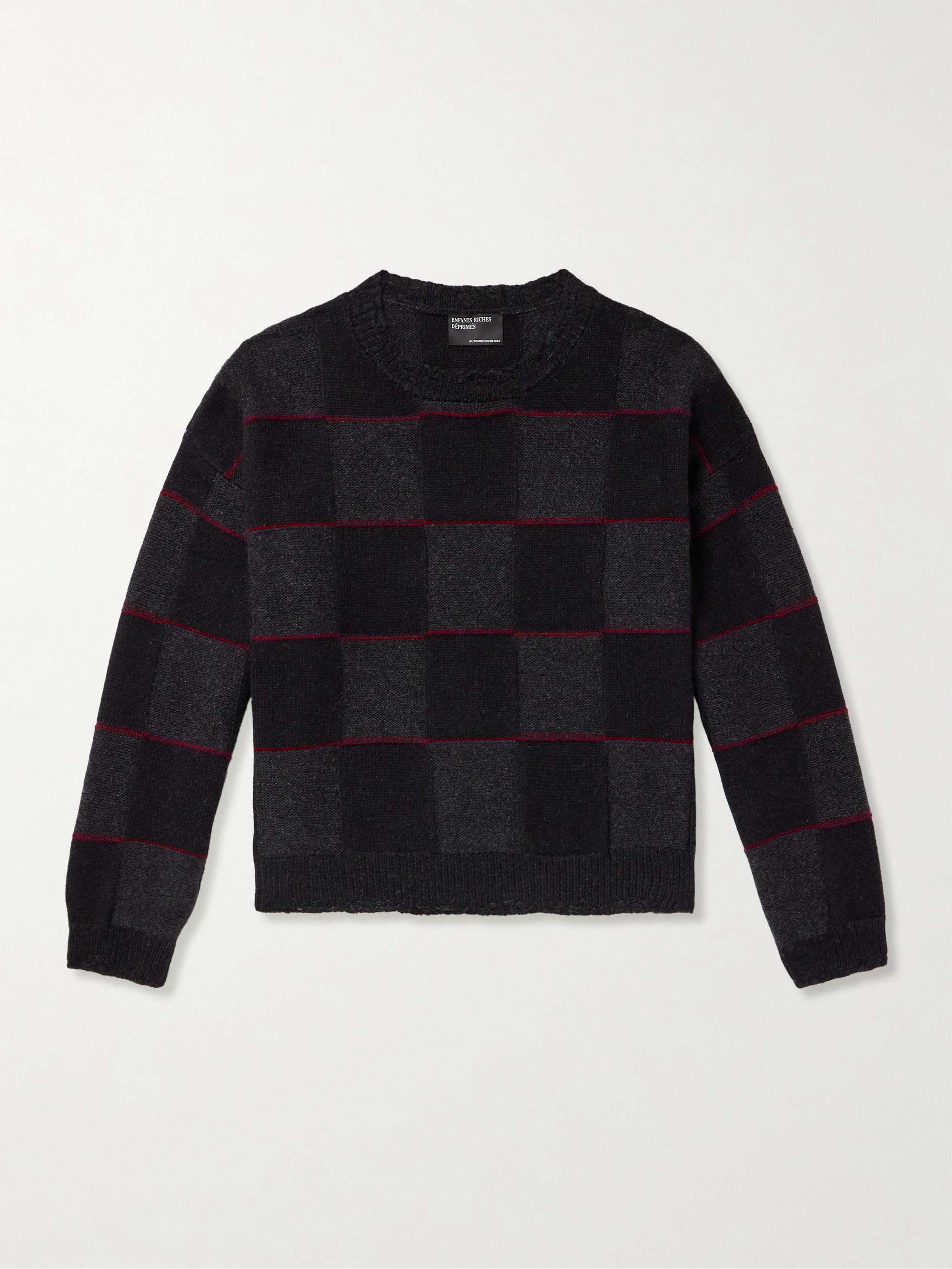 Checked Cashmere-Jacquard Sweater view