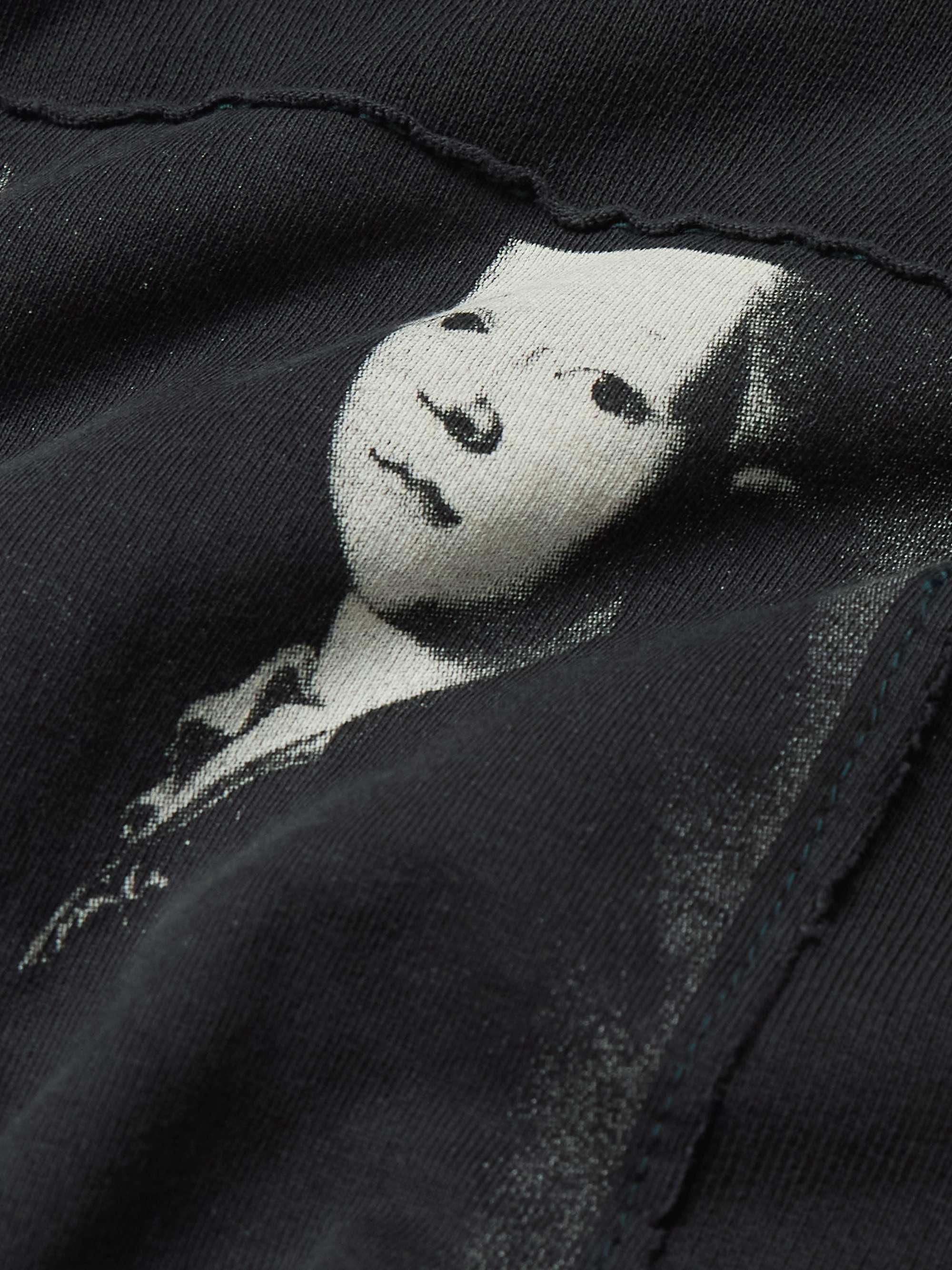 Printed Patchwork Cotton-Jersey Hoodie view