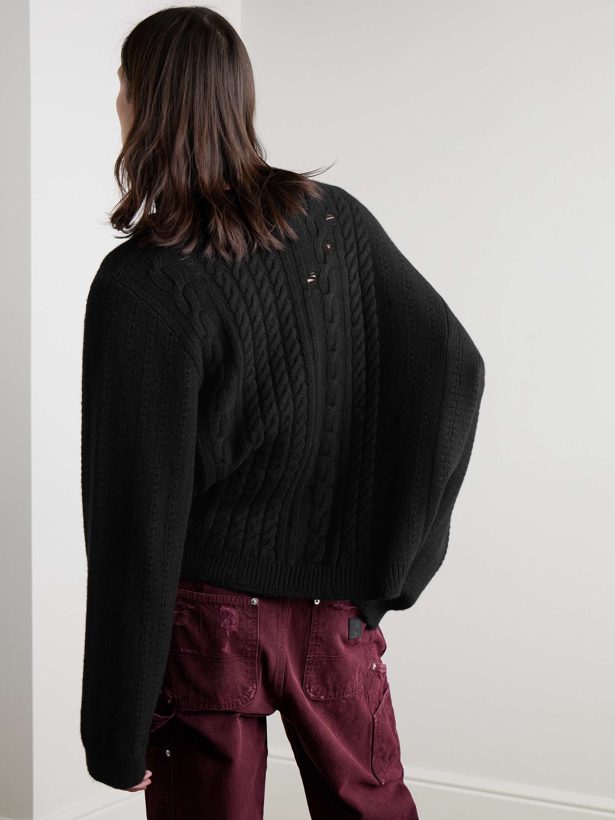 Asymmetric Cashmere-Jacquard Sweater view