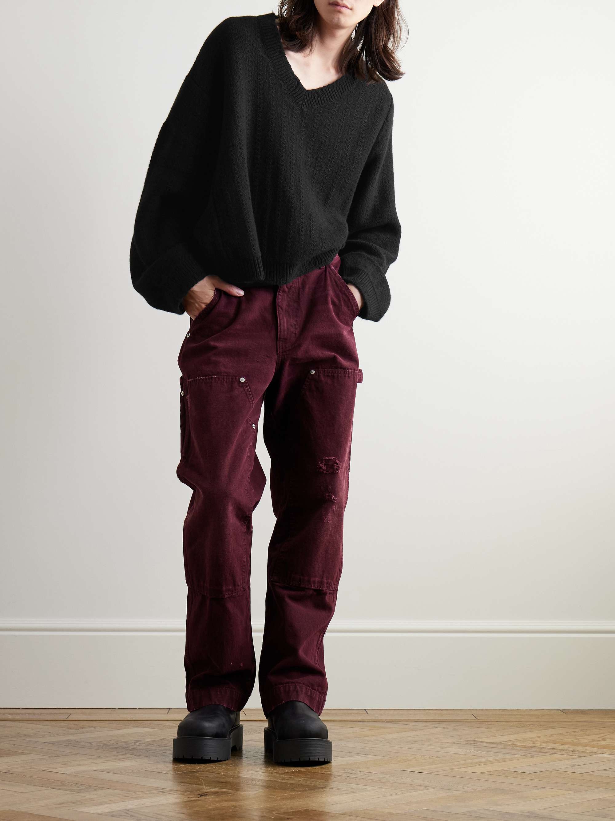 Asymmetric Cashmere-Jacquard Sweater view