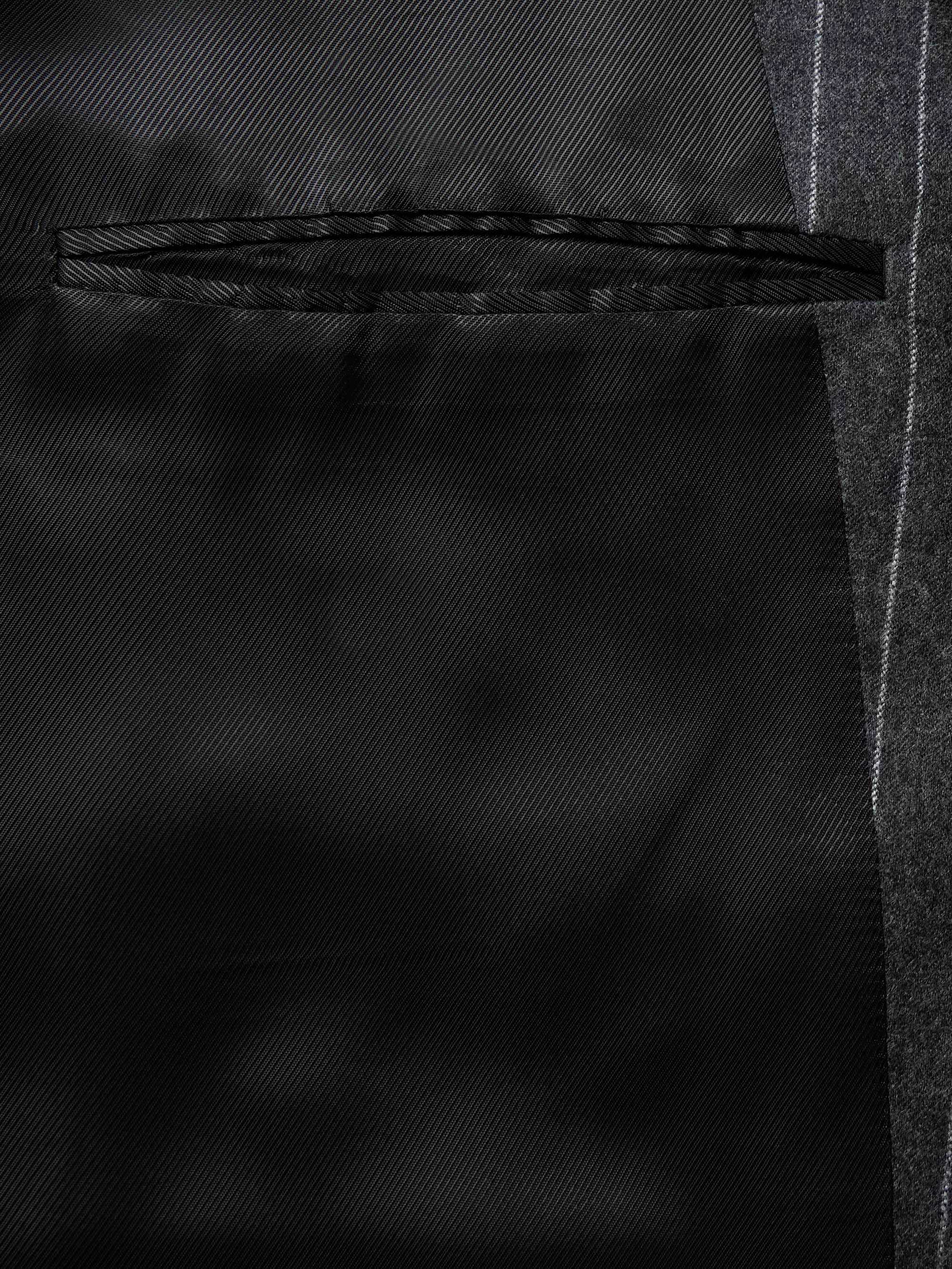 Double-Breasted Pinstriped Virgin Wool-Twill Blazer view