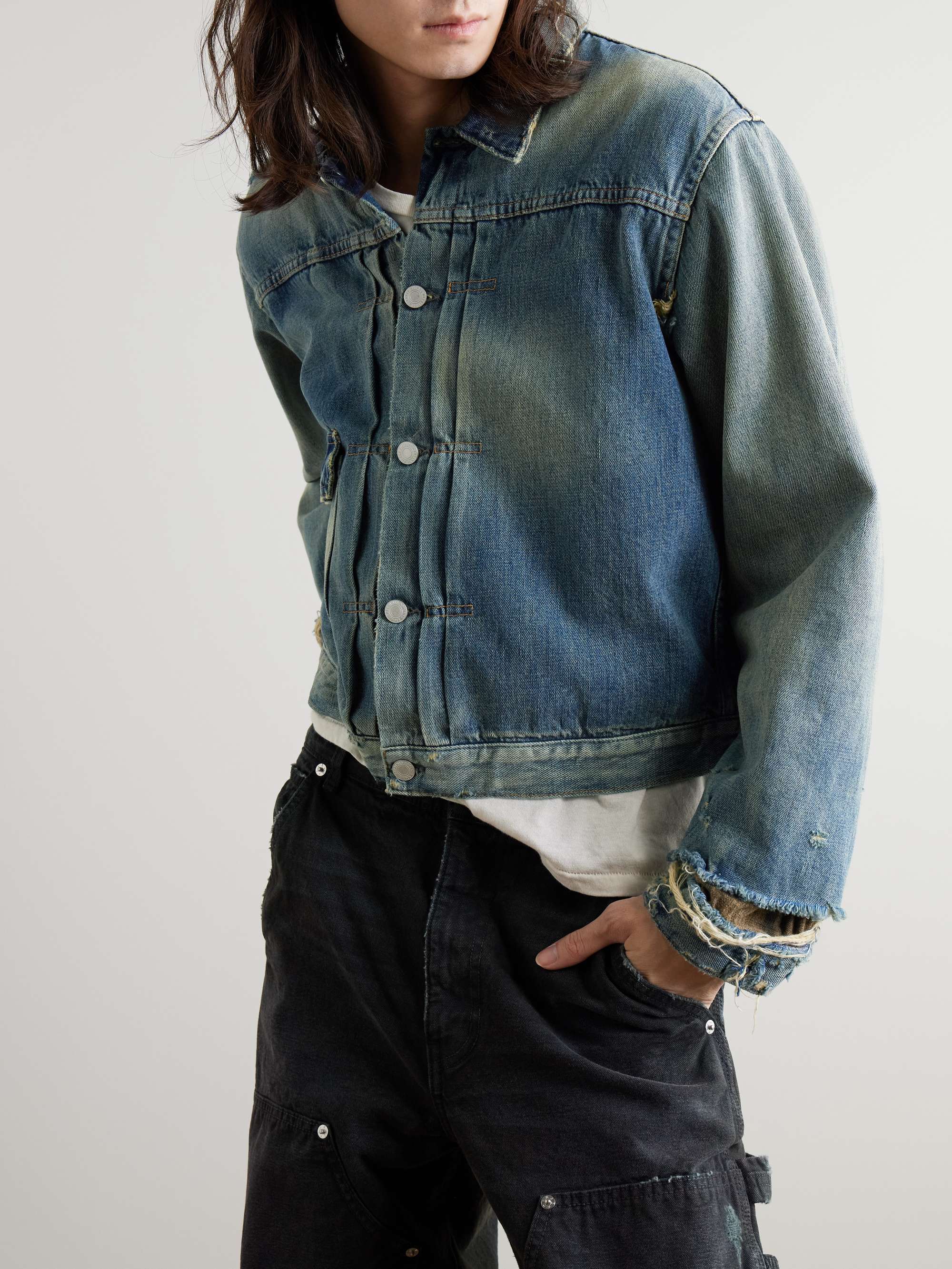 Distressed Panelled Denim Jacket view