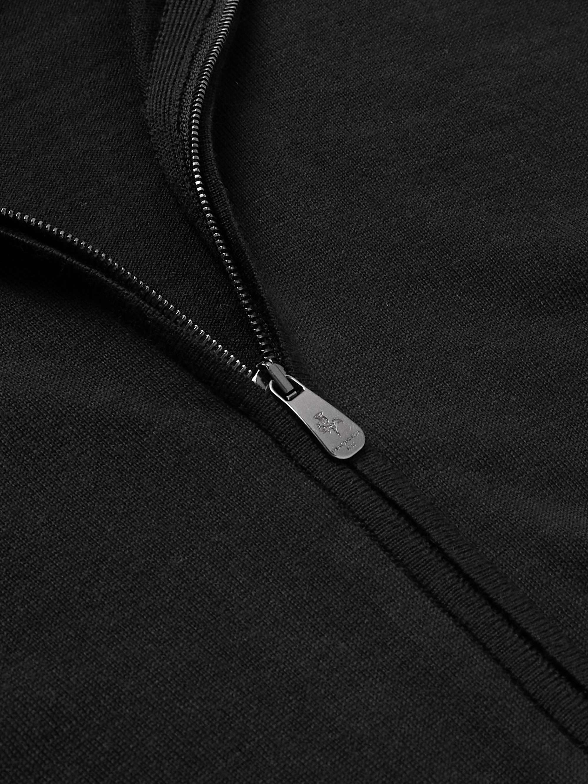Slim-Fit Wool Zip-Up Cardigan view