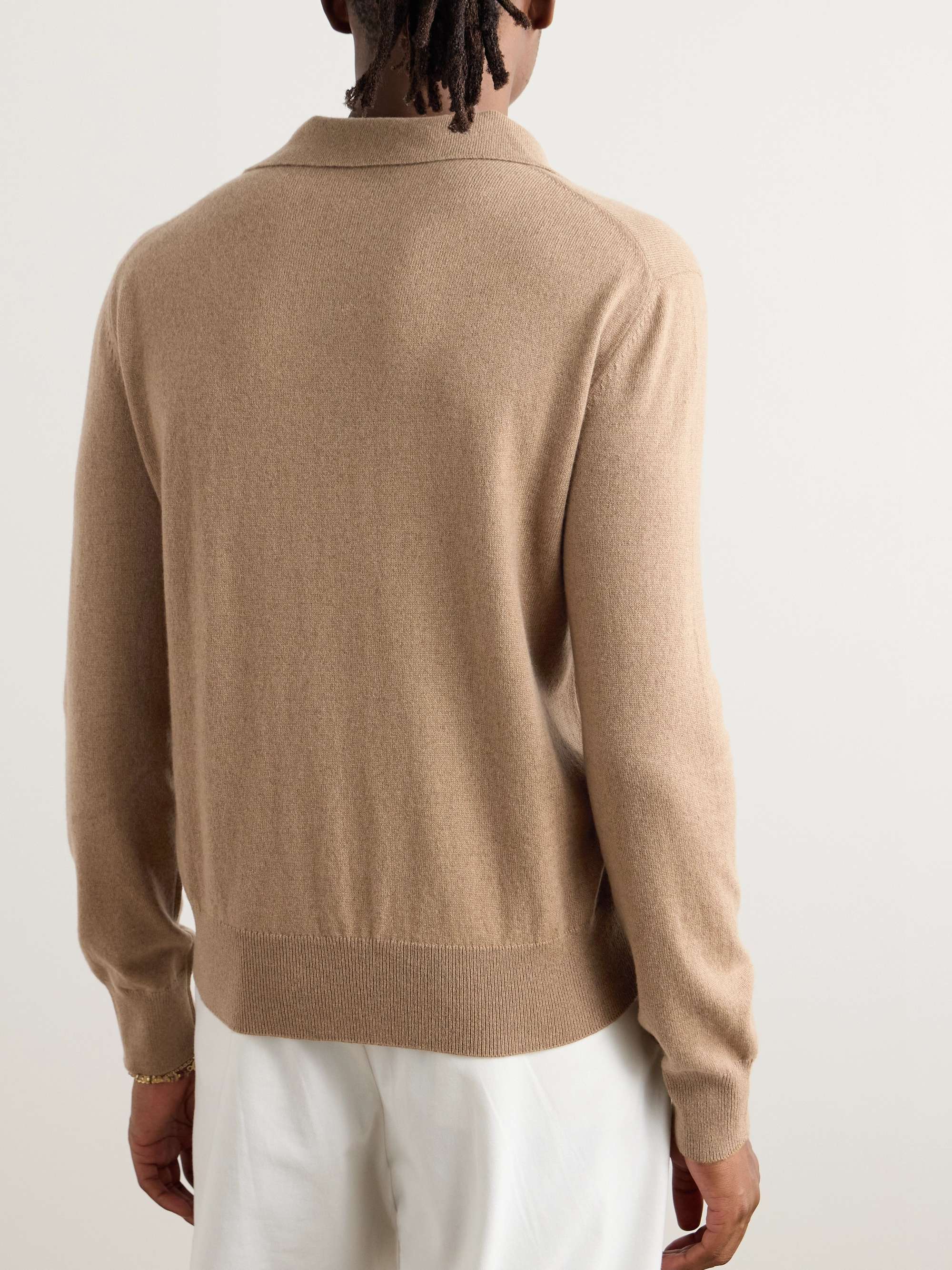 Slim-Fit Cashmere Polo Shirt view