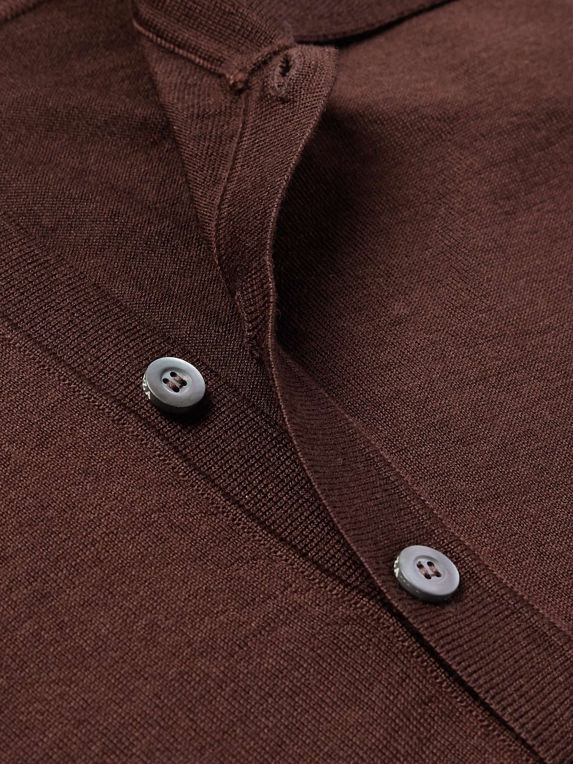 Wool, Silk and Cashmere-Blend Polo Shirt view