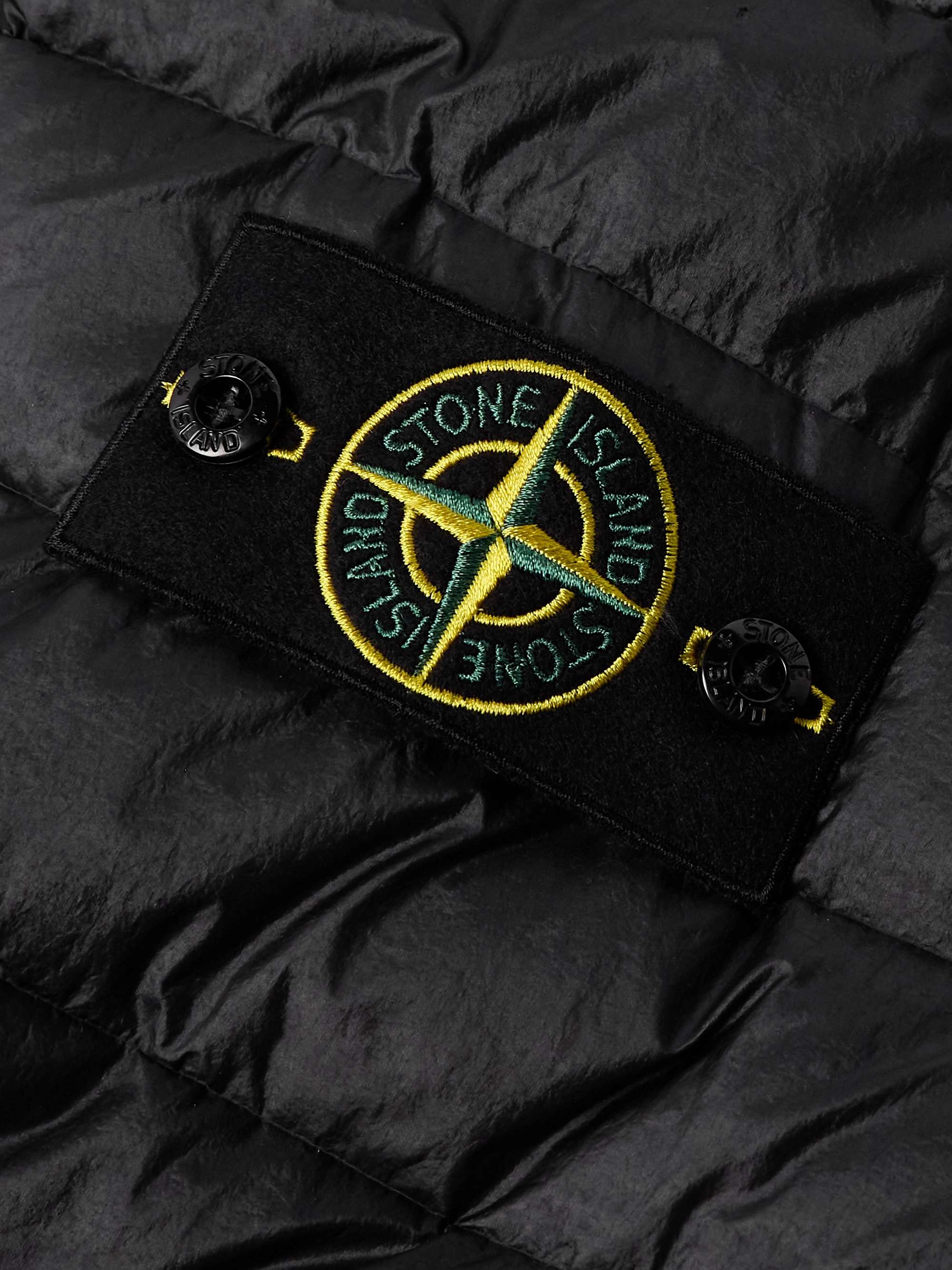 Logo-Appliquéd Quilted Shell Hooded Down Jacket view
