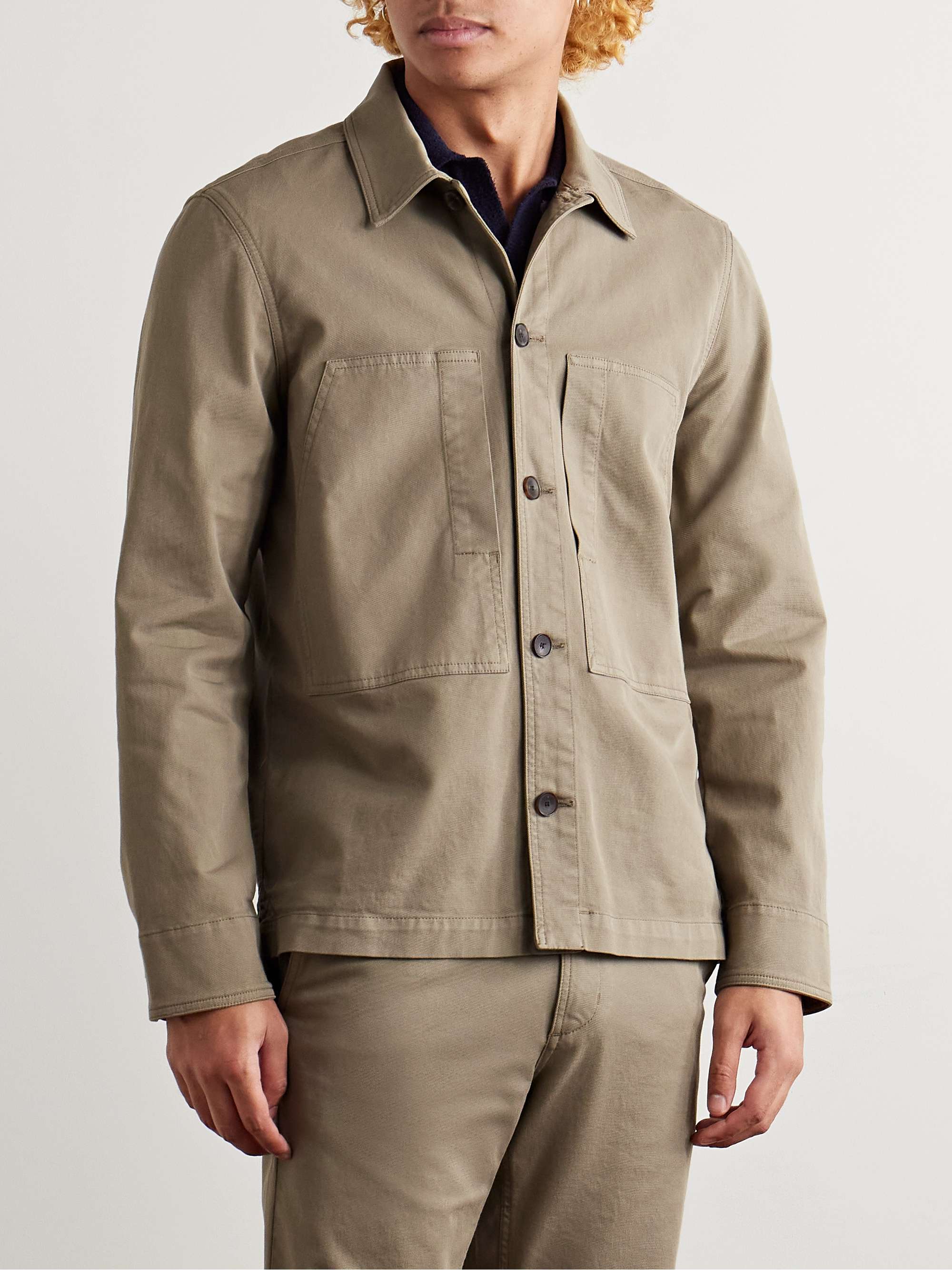 Cotton-Blend Twill Overshirt view