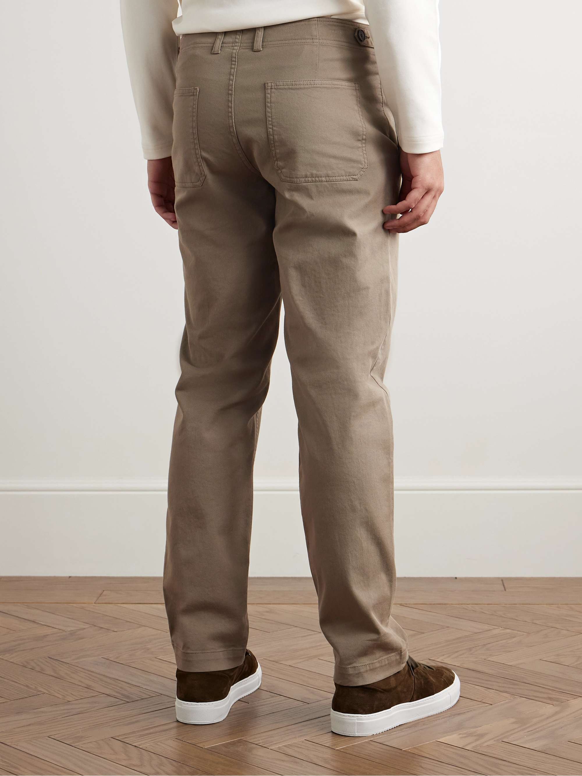 Samuel Straight-Leg Cotton-Blend Twill Trousers view