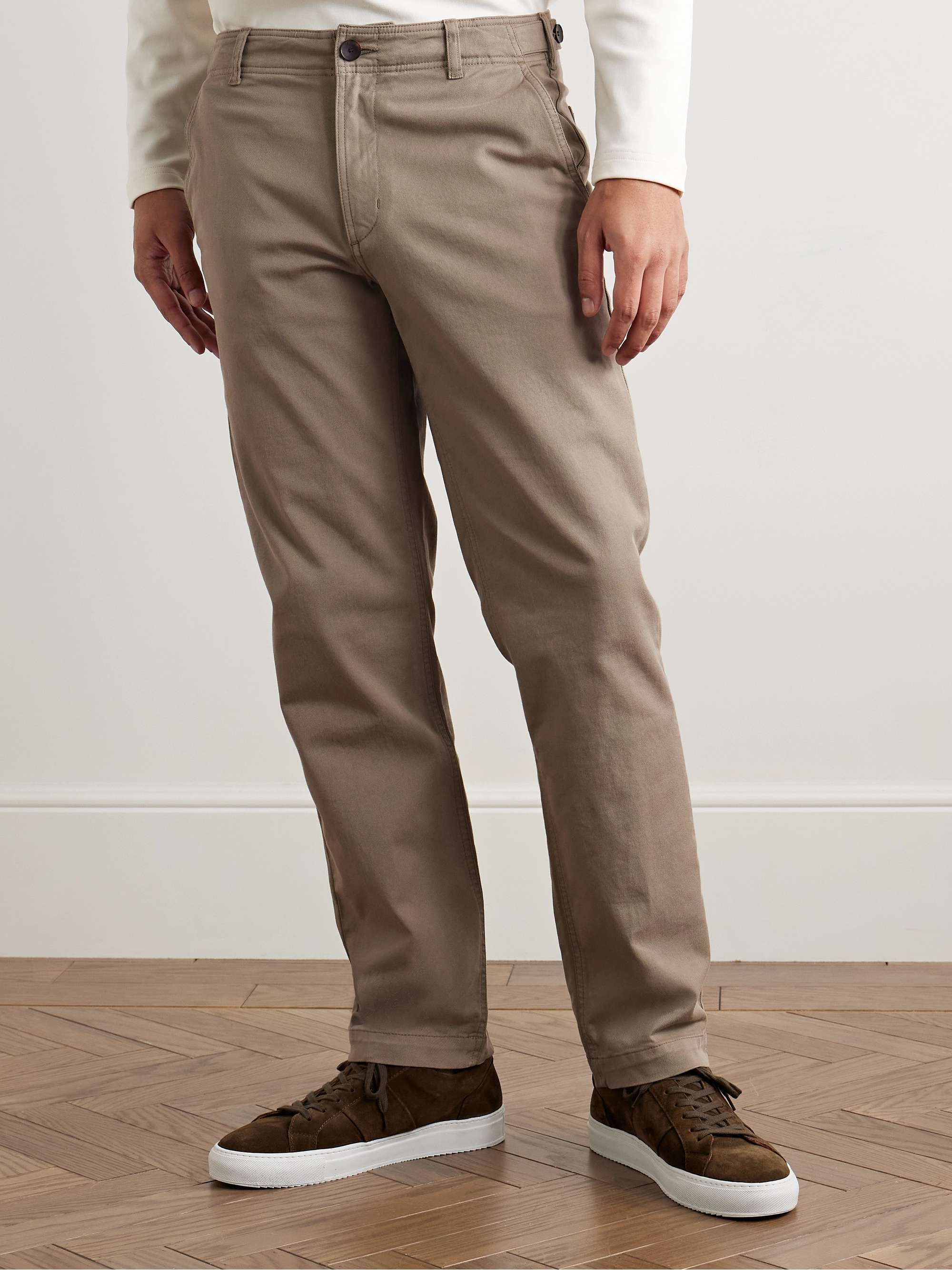 Samuel Straight-Leg Cotton-Blend Twill Trousers view