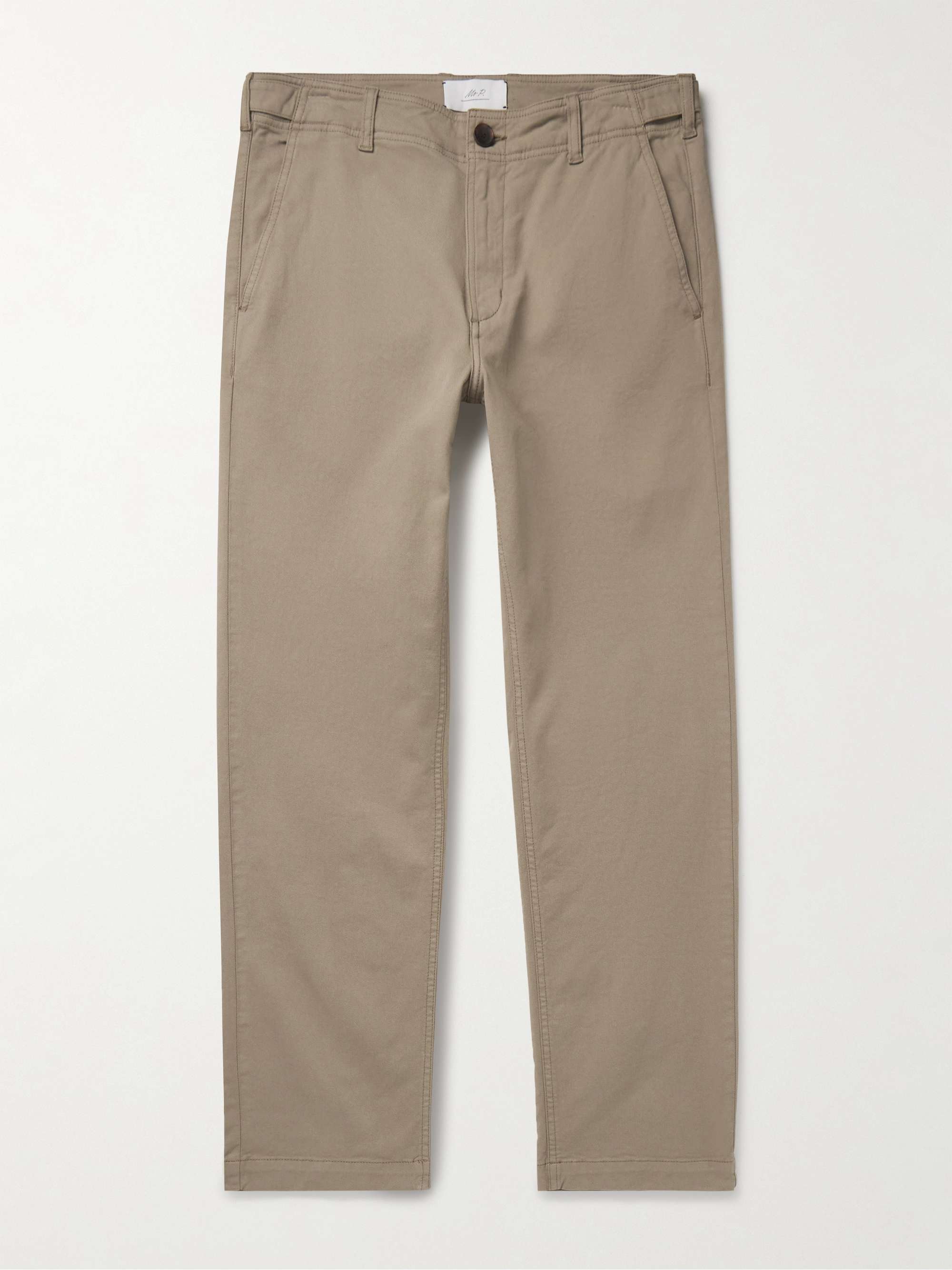 Samuel Straight-Leg Cotton-Blend Twill Trousers view
