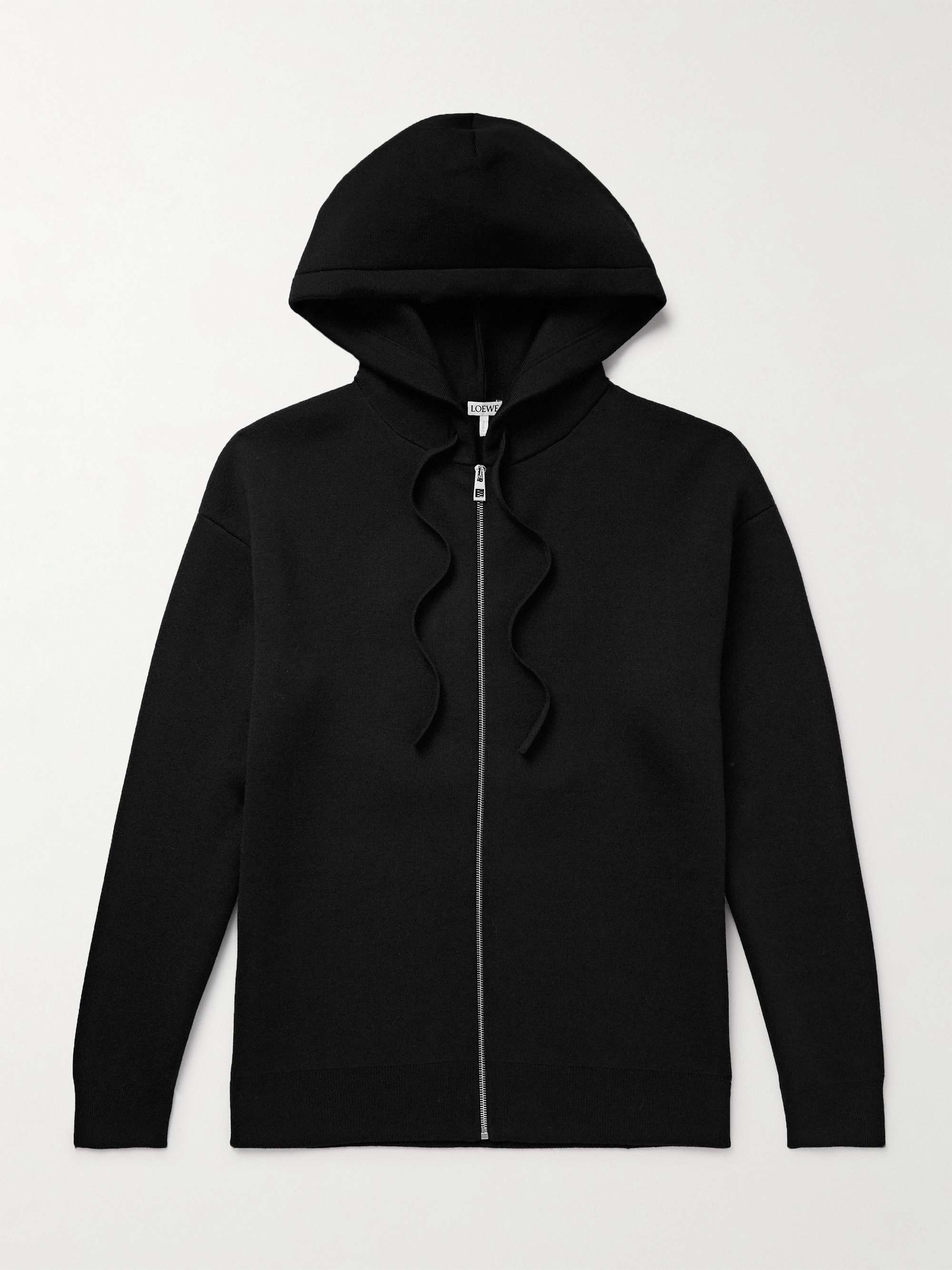Logo-Embossed Wool-Blend Zip-Up Hoodie view
