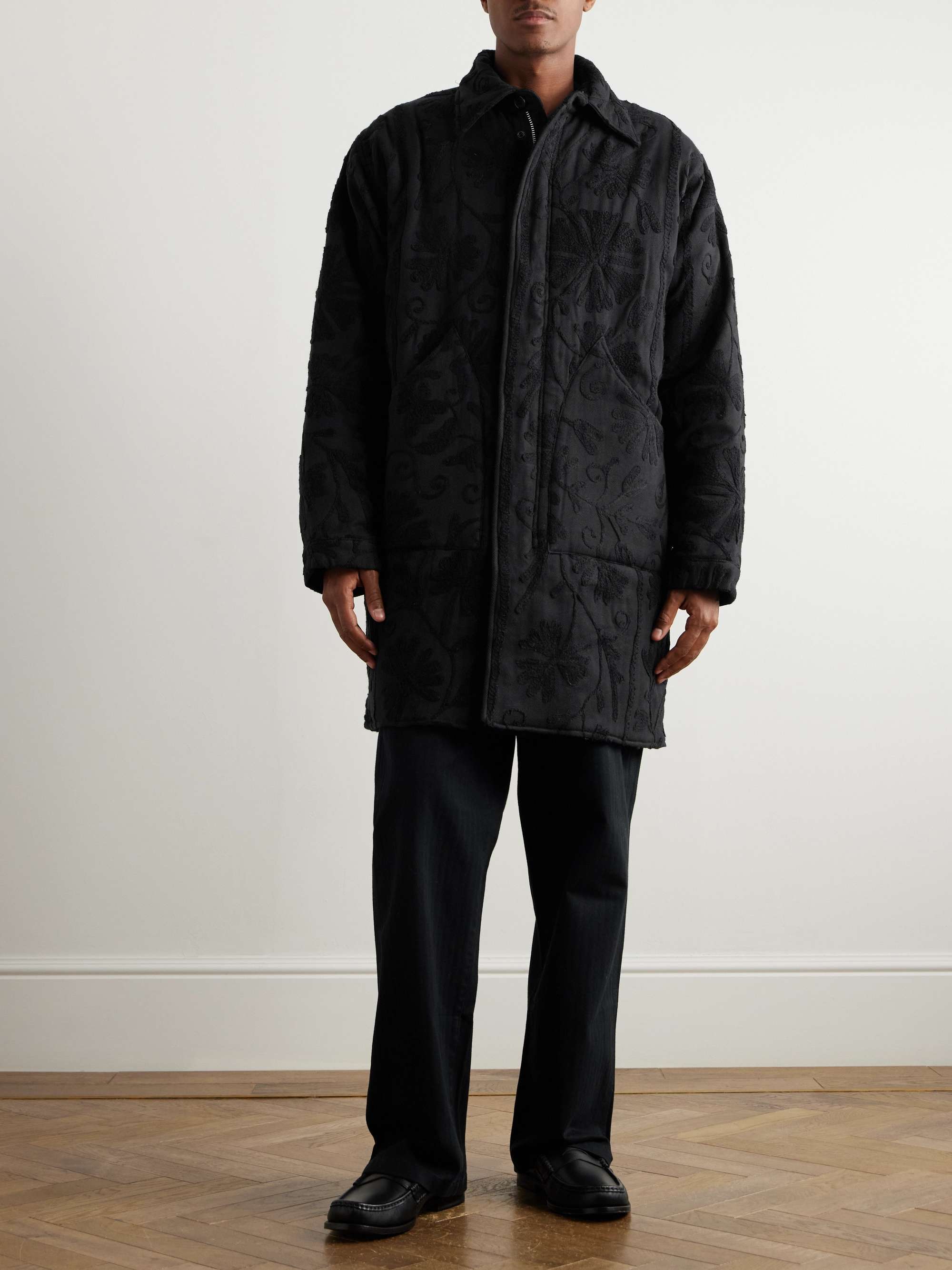 Embroidered Cotton-Twill Jacket view