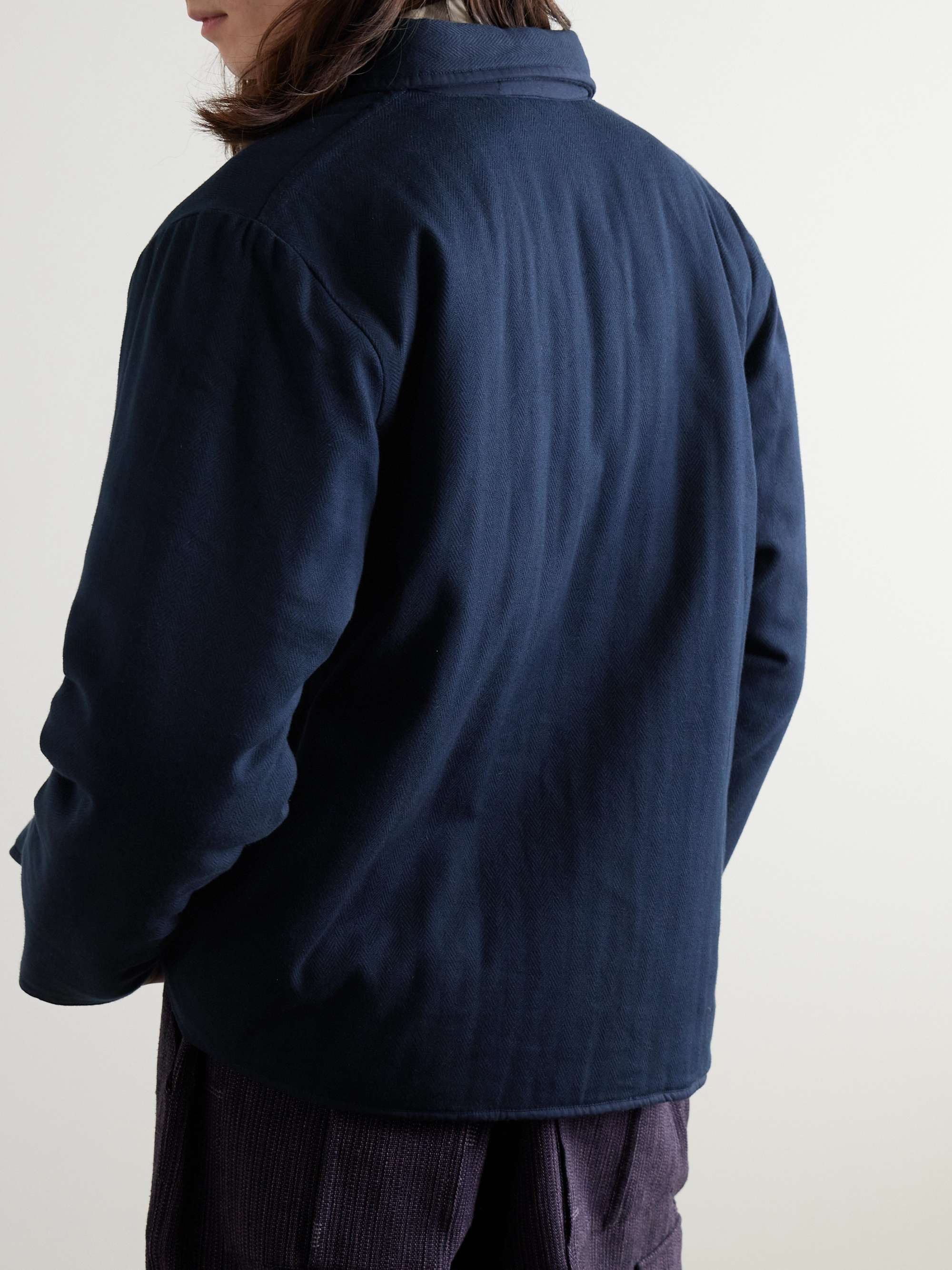Paris Padded Herringbone Cotton Shirt Jacket view