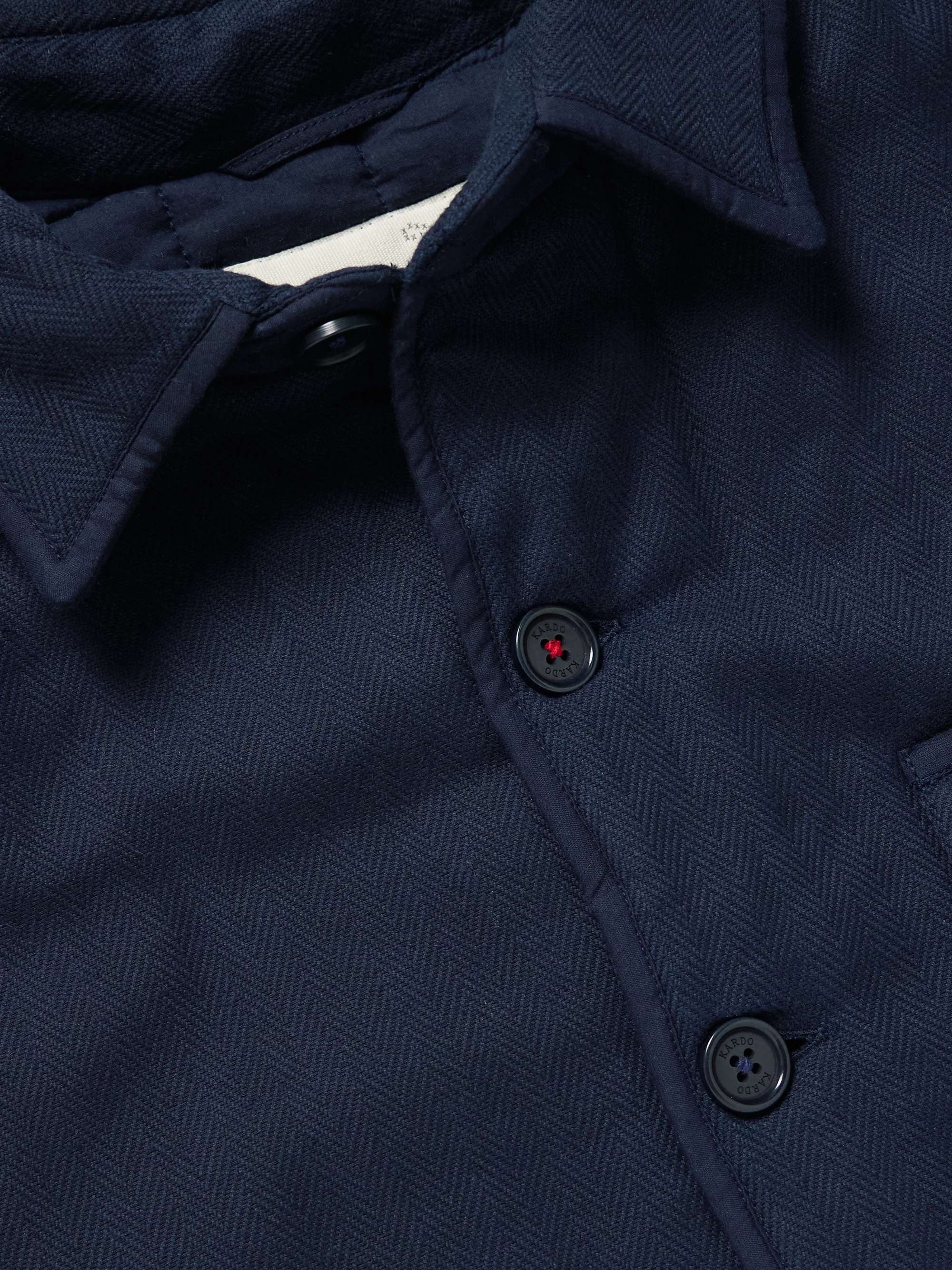 Paris Padded Herringbone Cotton Shirt Jacket view