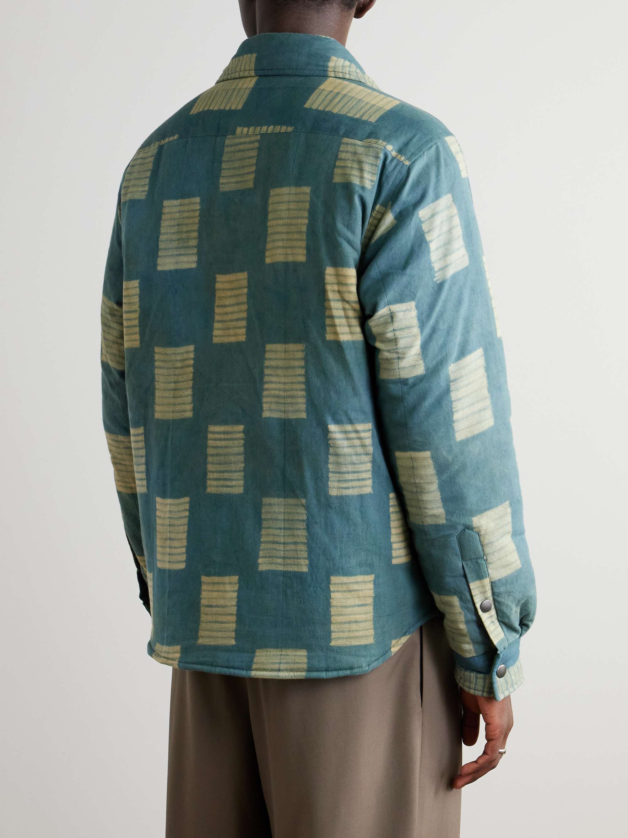 Woody Shibori-Dyed Cotton Shirt Jacket view