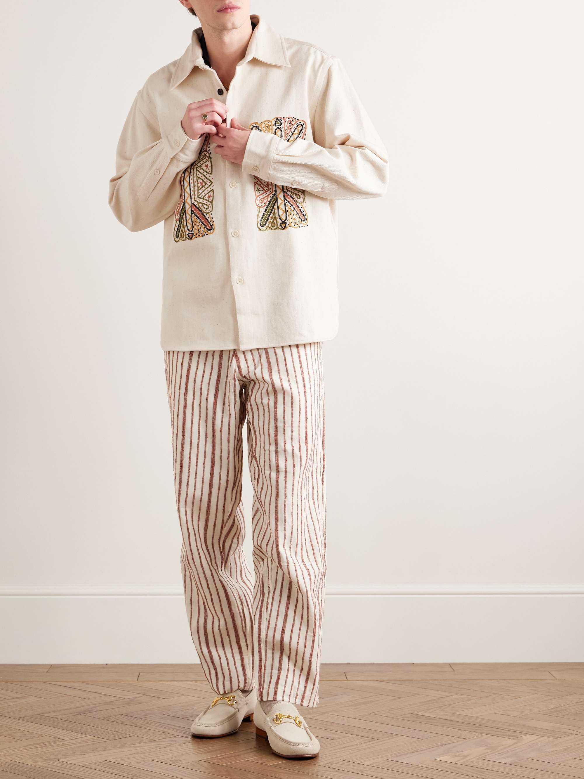 Luis Embroidered Denim Overshirt view