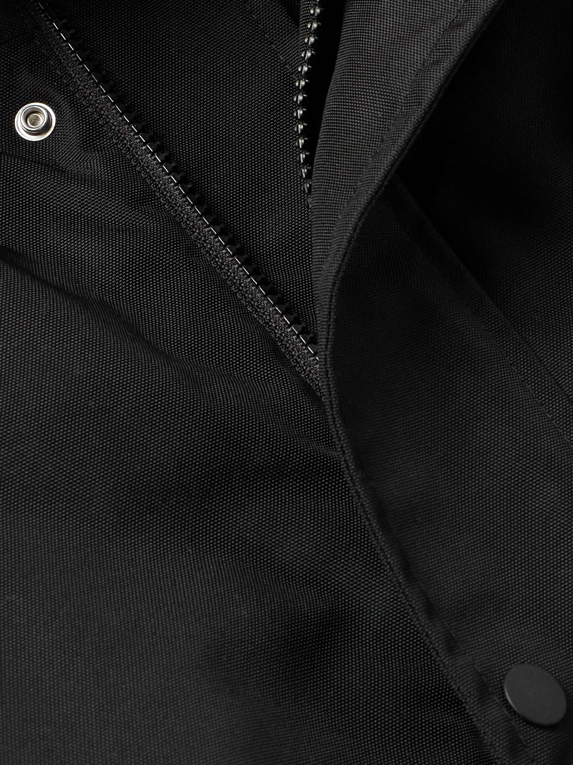 Faux Fur-Trimmed Shell Down Hooded Bomber Jacket view