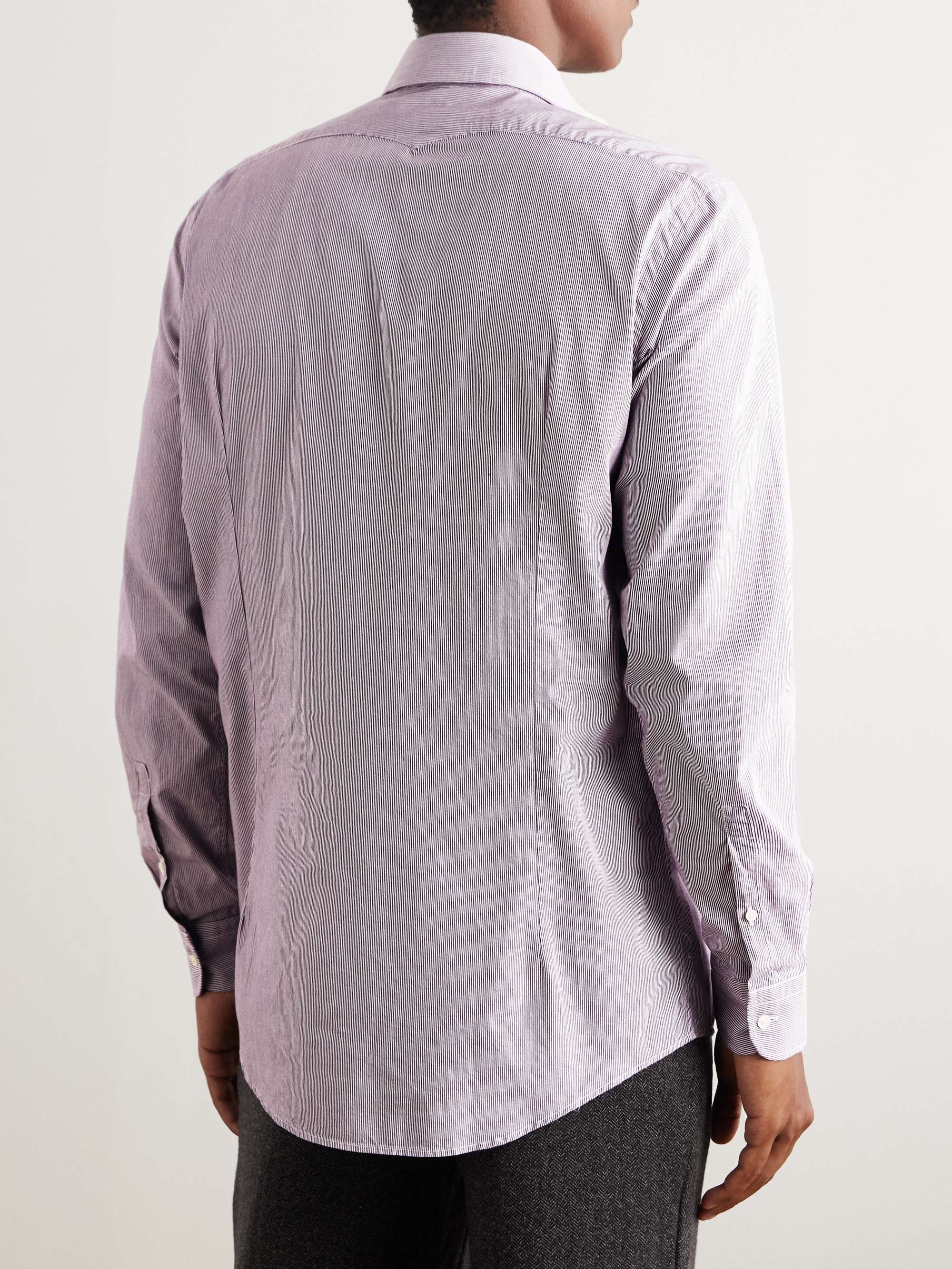 Genova Striped Cotton-Poplin Shirt view