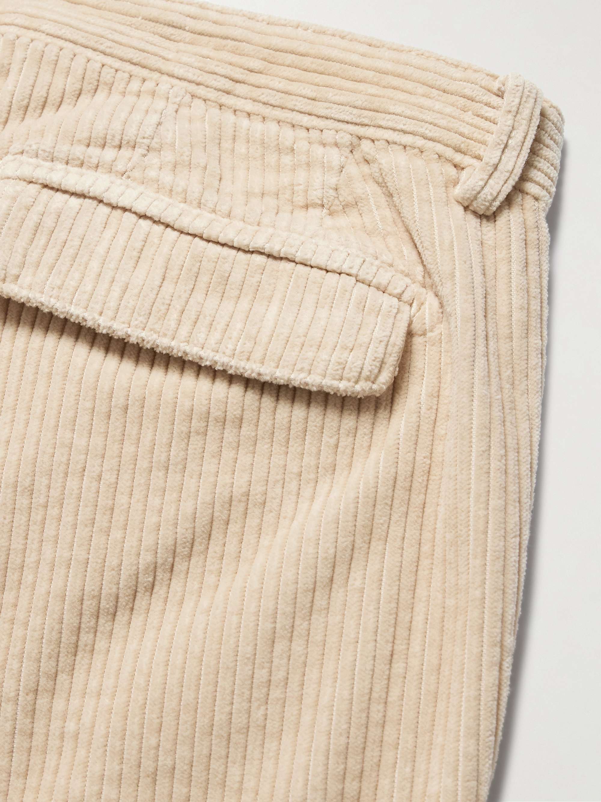 Ionio2 Tapered Pleated Cotton-Corduroy Trousers view