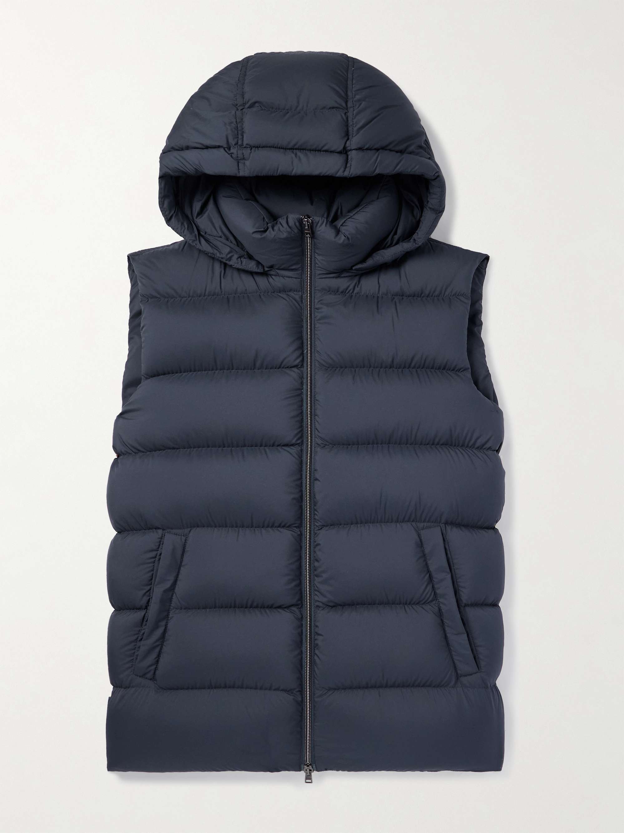 Quilted Shell Down Hooded Gilet view