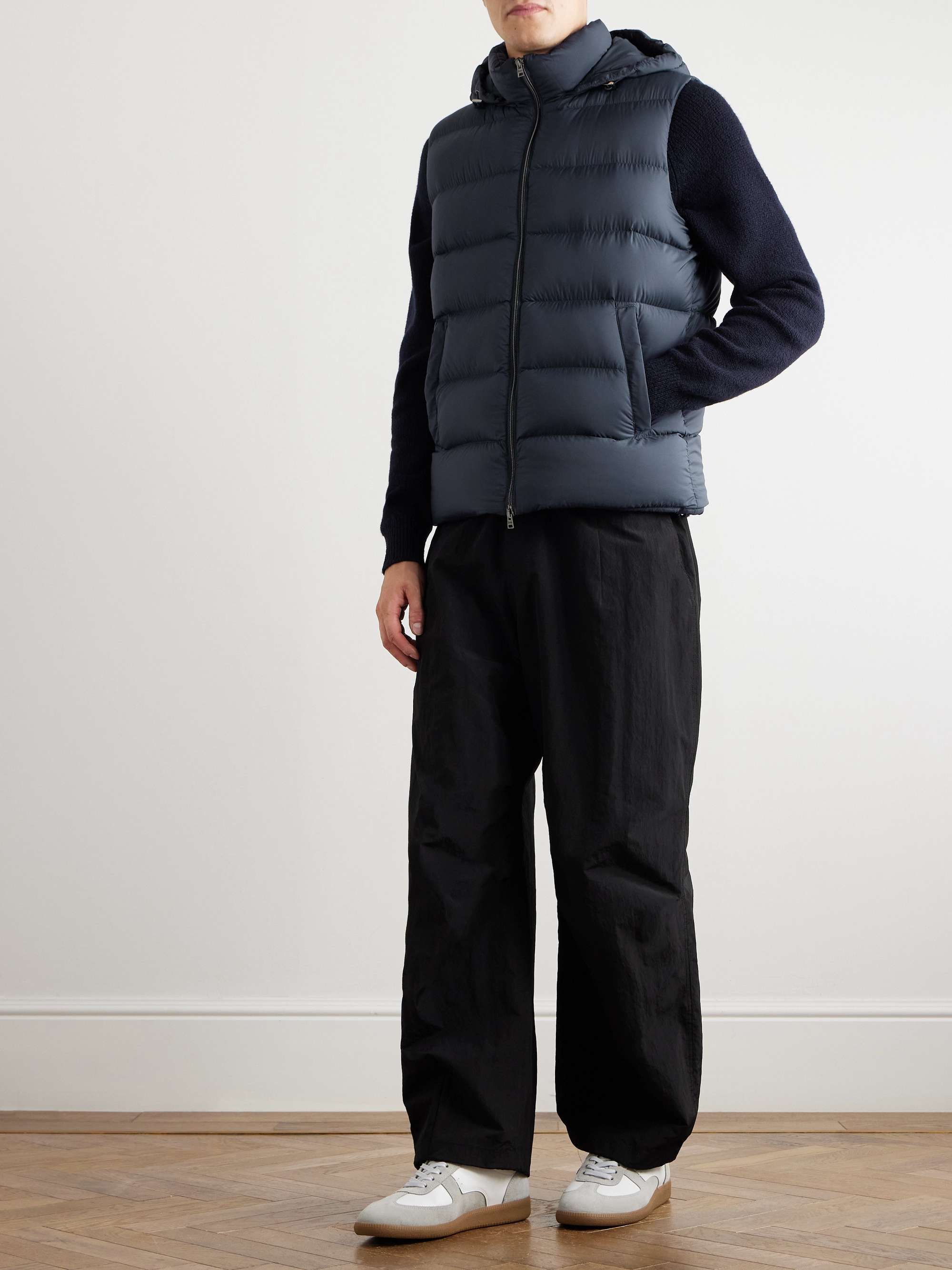 Quilted Shell Down Hooded Gilet view