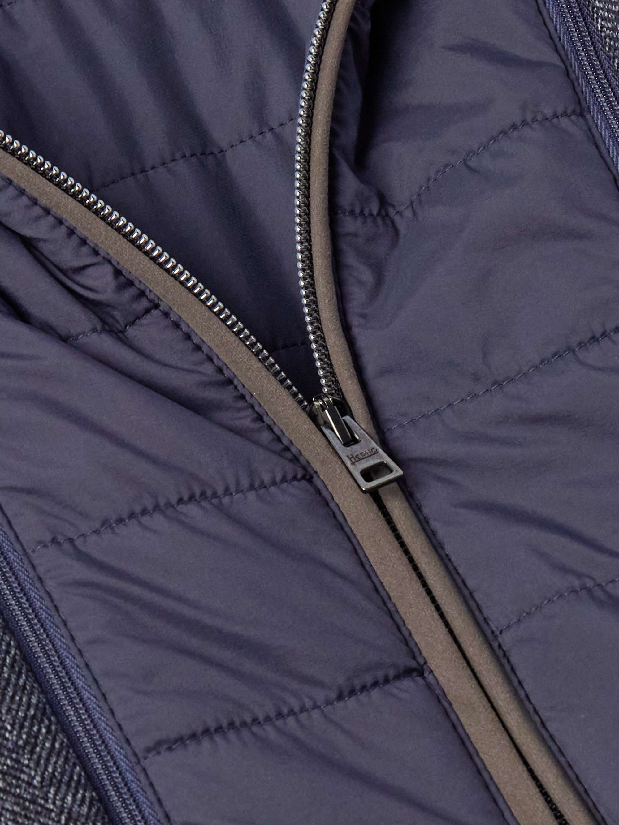 Layered Padded Herringbone Virgin Wool-Twill Coat view