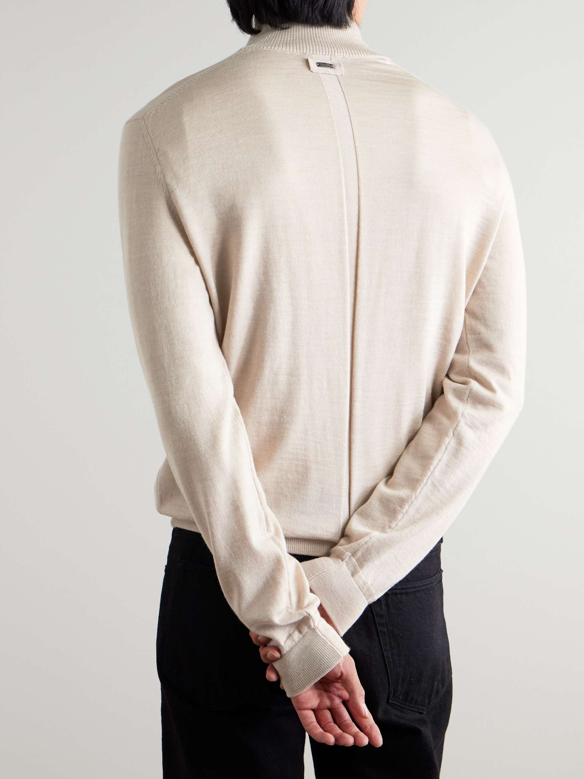 Virgin Wool Half-Zip Sweater view