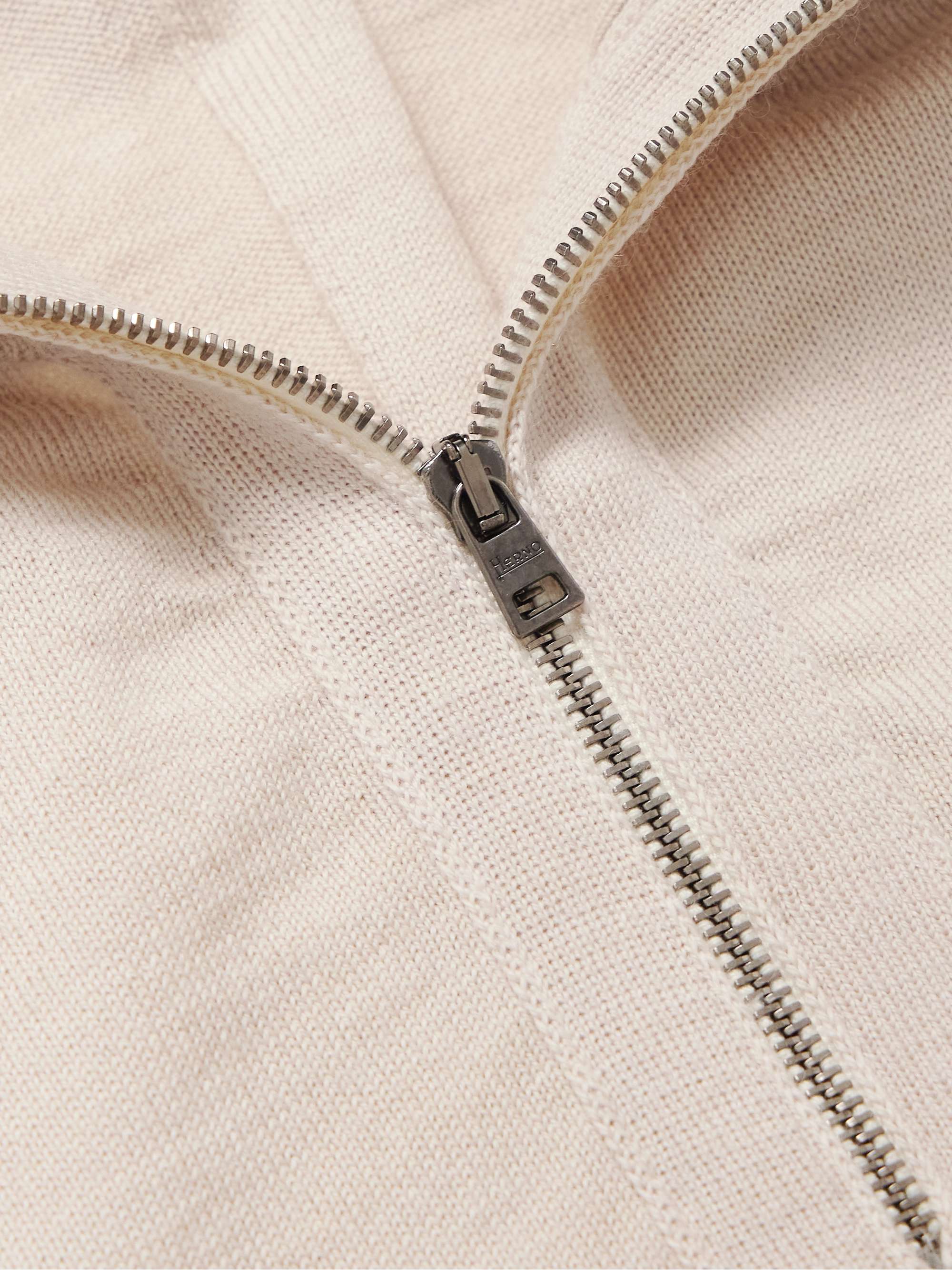 Virgin Wool Half-Zip Sweater view