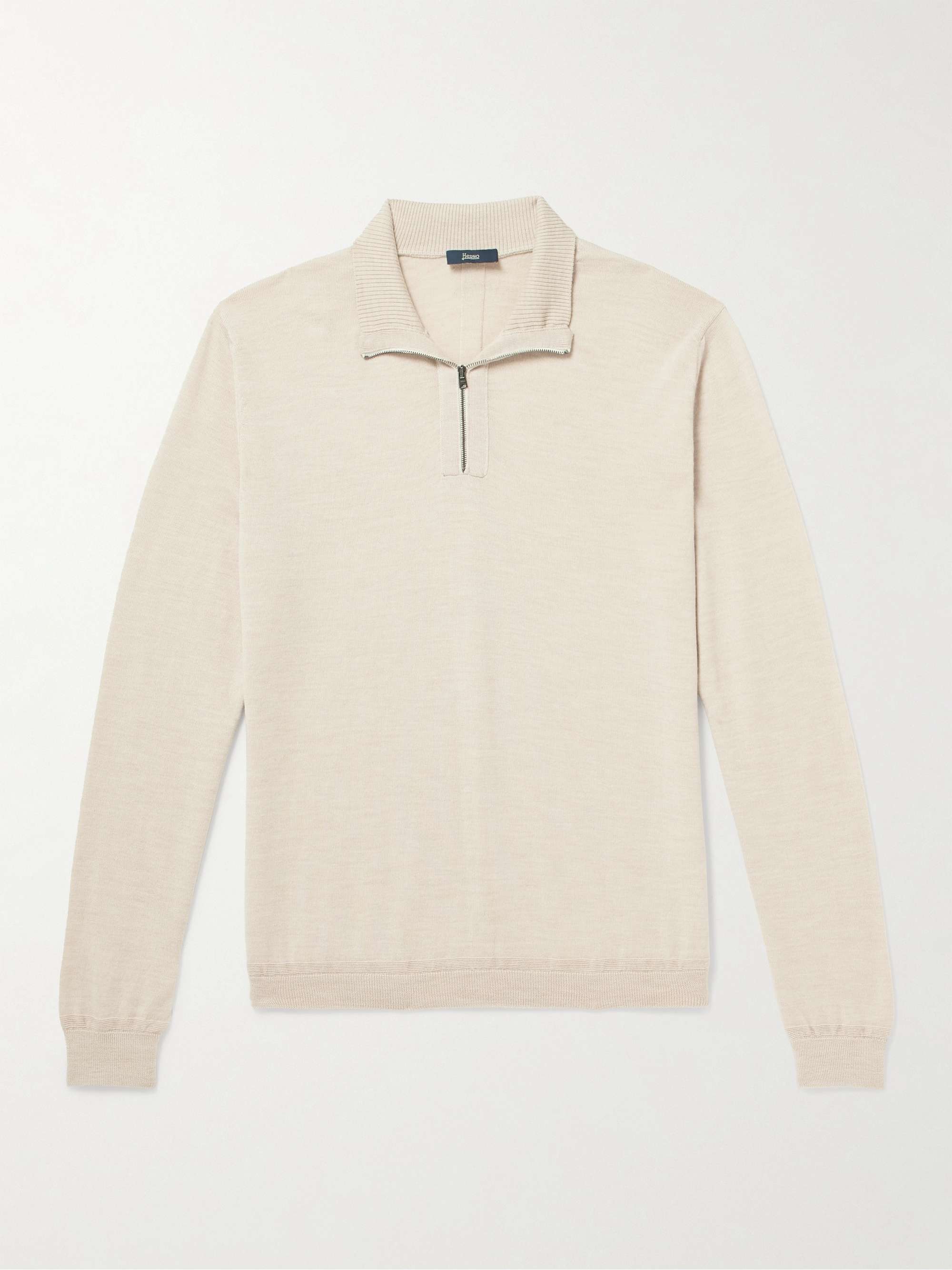 Virgin Wool Half-Zip Sweater view