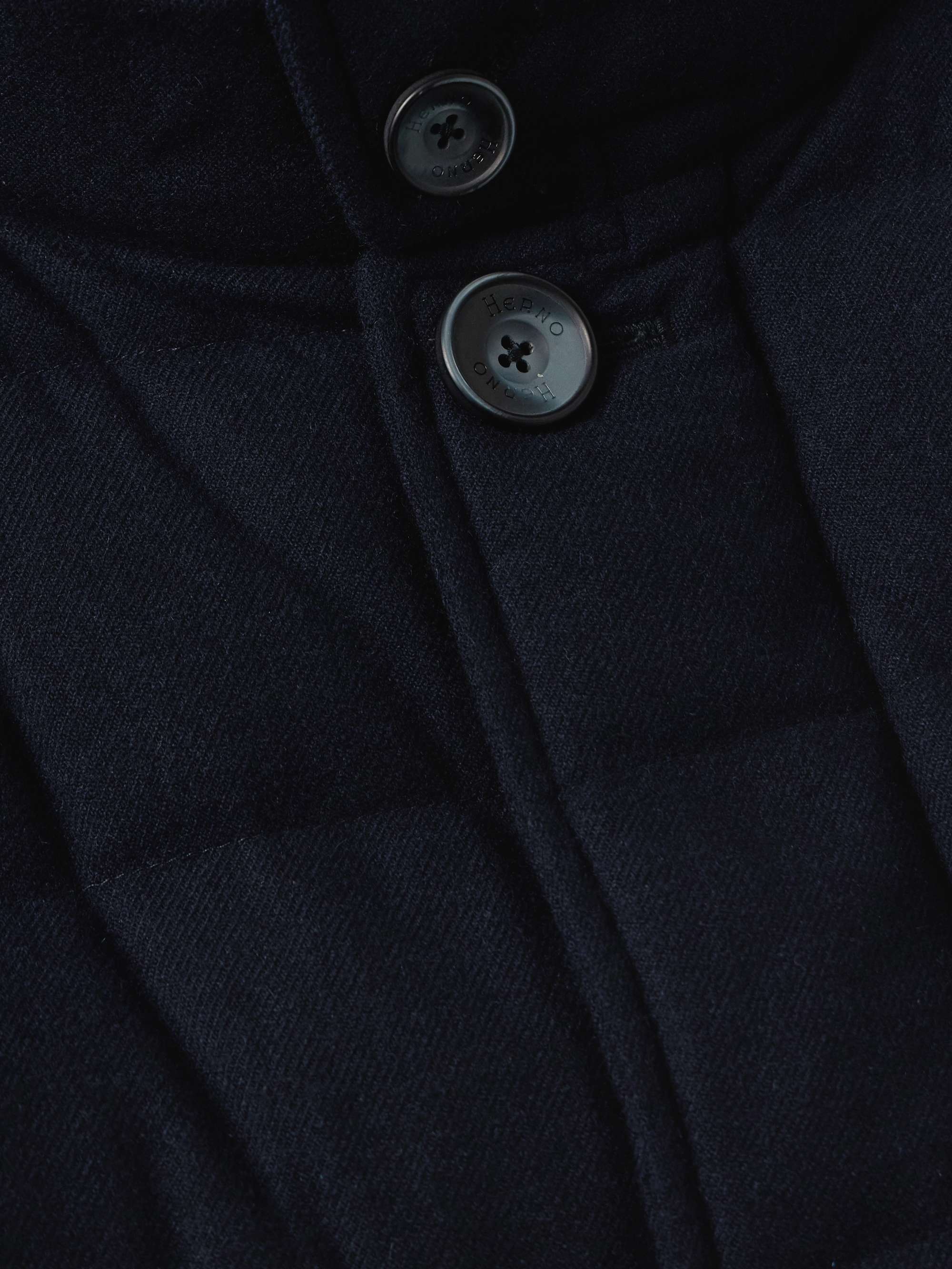 Slim-Fit Quilted Recycled Cashmere-Blend Twill Coat view