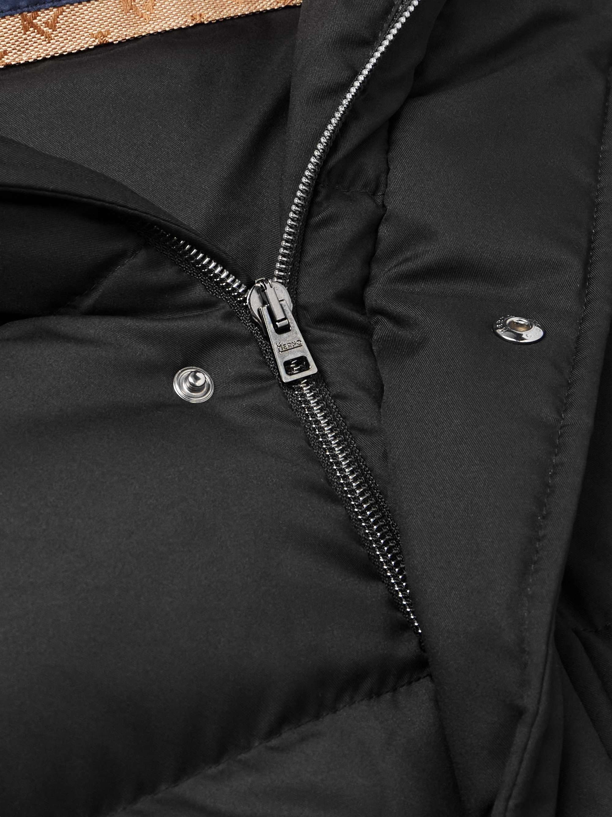 Quilted Twill Down Hooded Jacket view