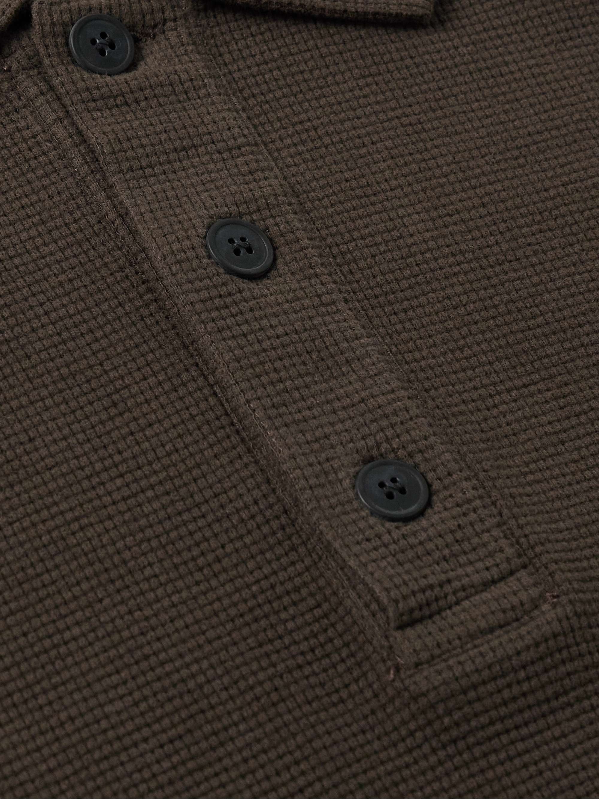 Waffle-Knit Organic Cotton Polo Shirt view