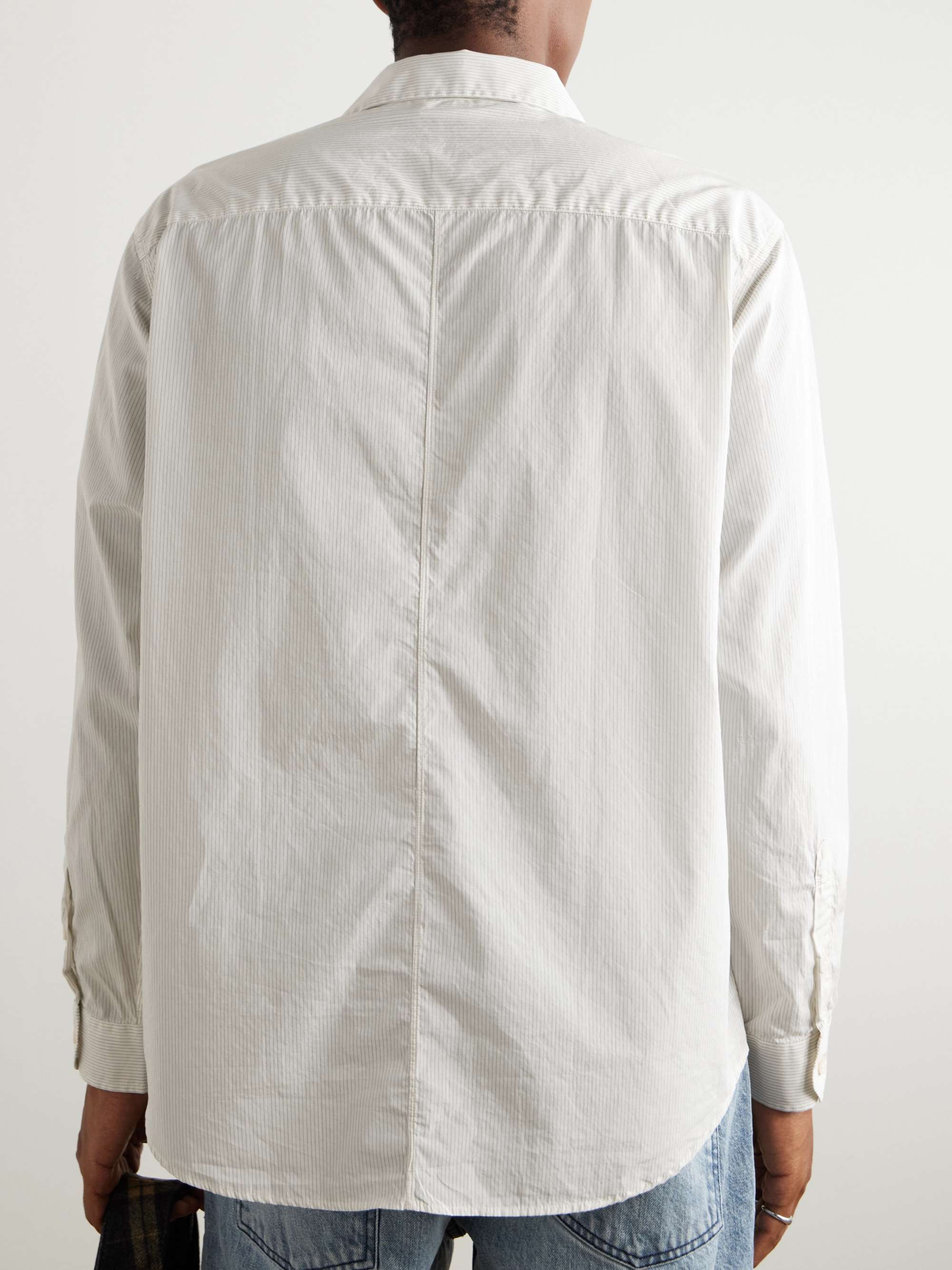 Evening Striped Cotton-Poplin Shirt view