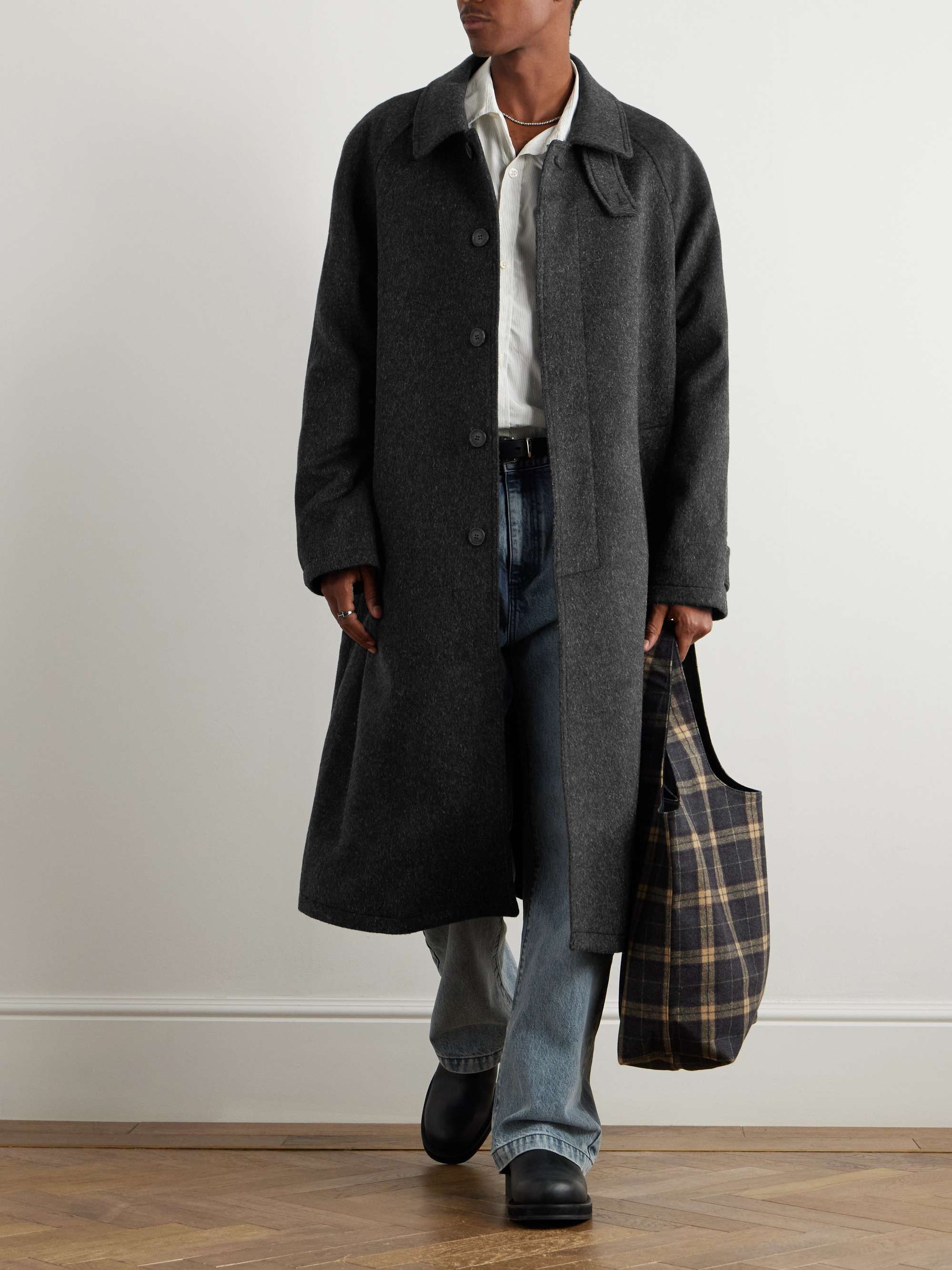 Installation Brushed Virgin Wool, Mohair and Cashmere-Blend Coat view