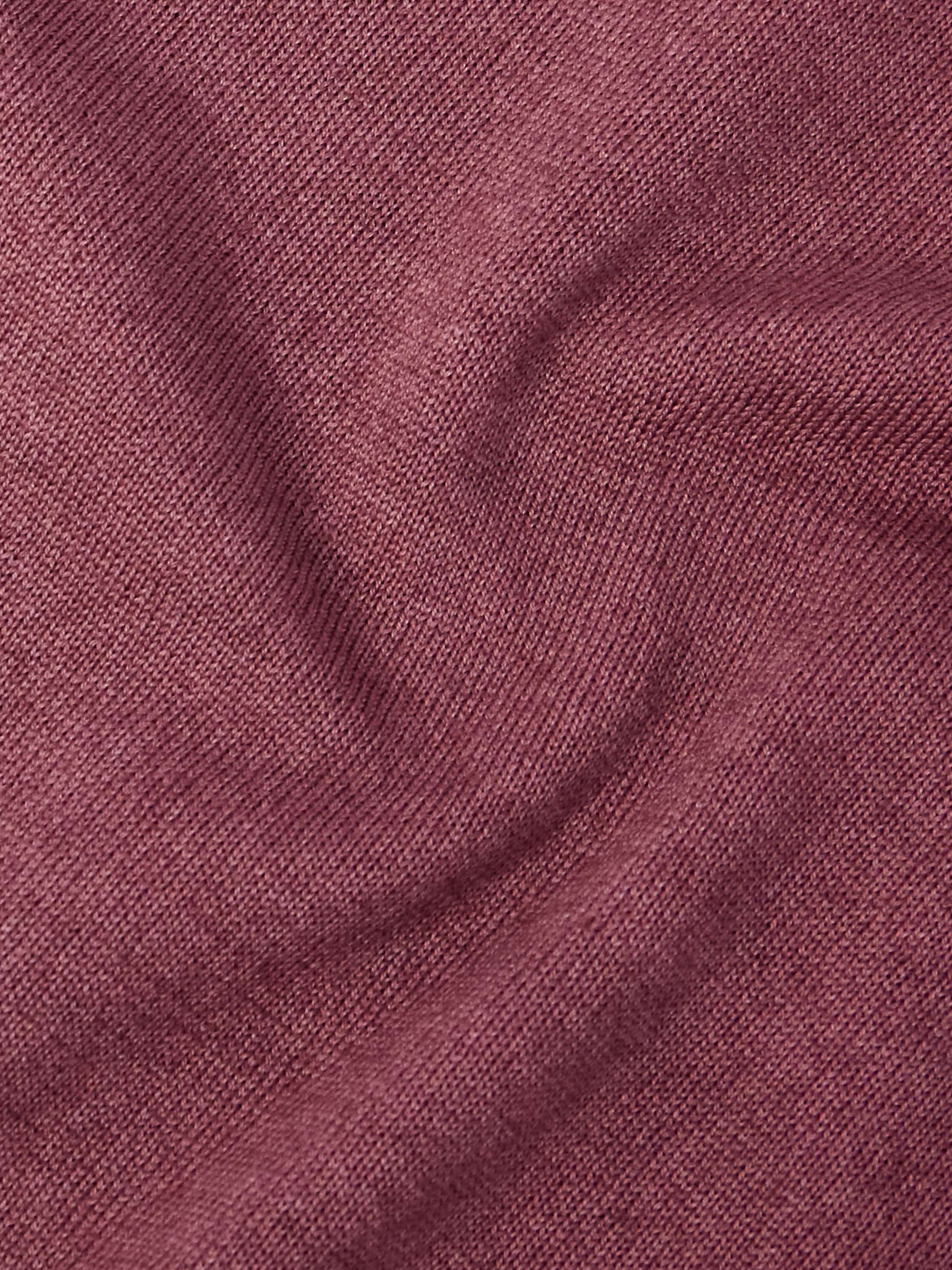 Slim-Fit Garment-Dyed Virgin Wool Polo Shirt view