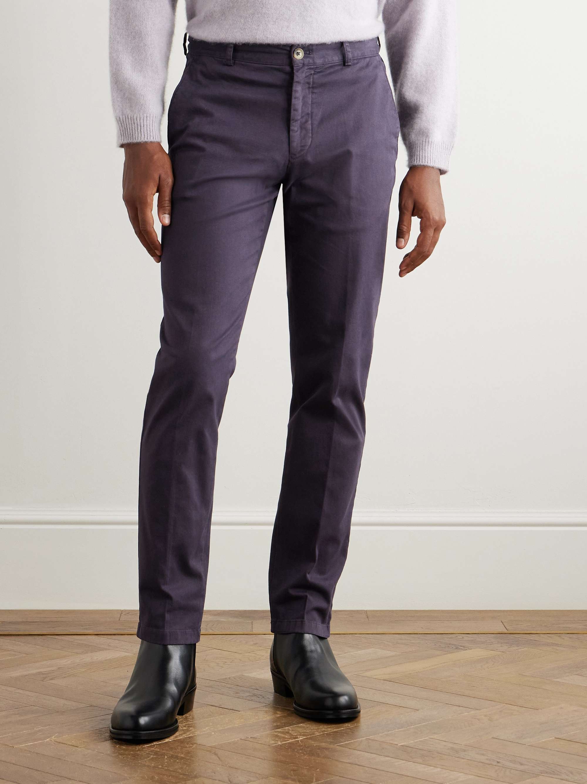 Jagger Tapered Cotton-Blend Twill Trousers view