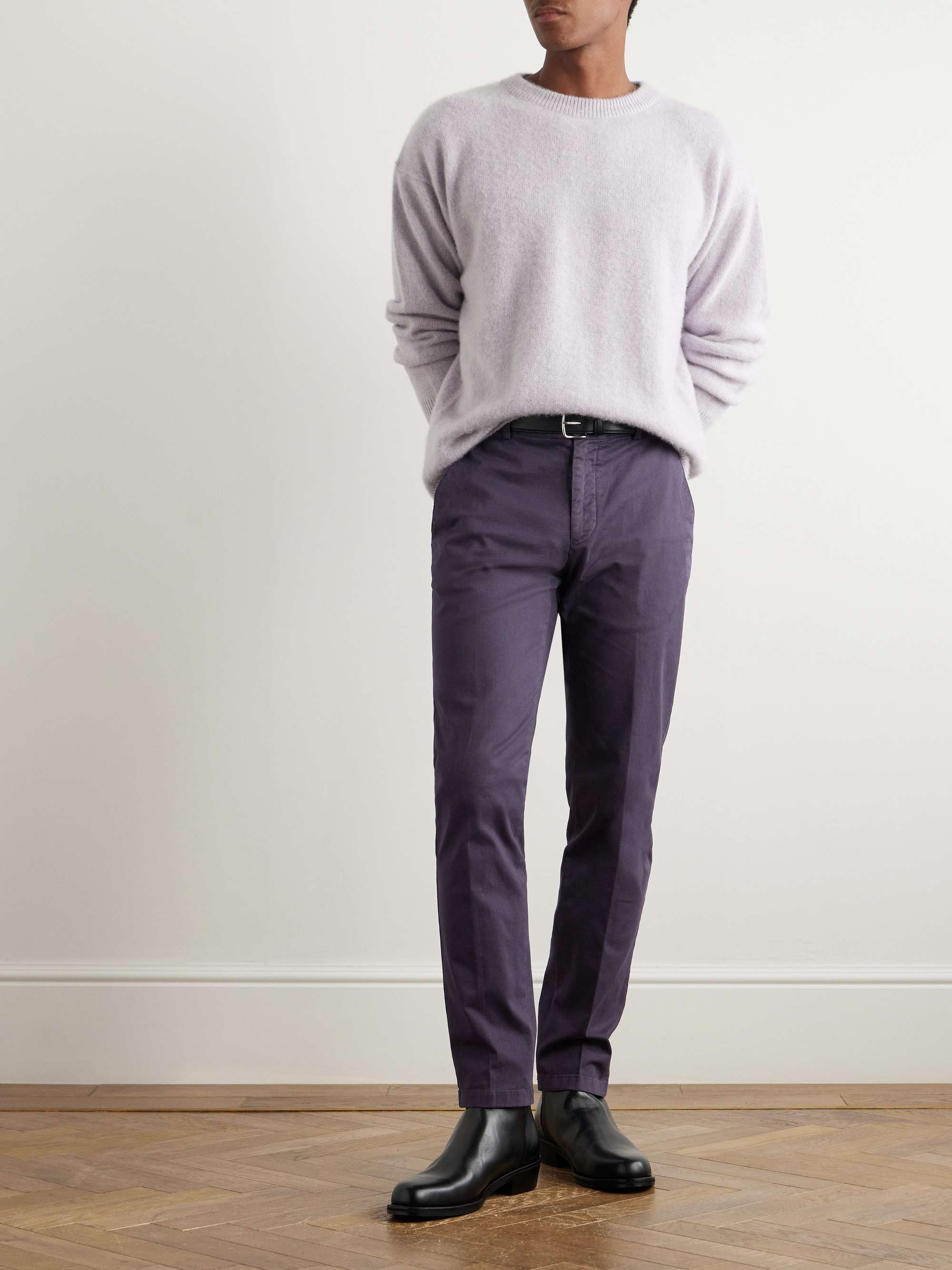 Jagger Tapered Cotton-Blend Twill Trousers view