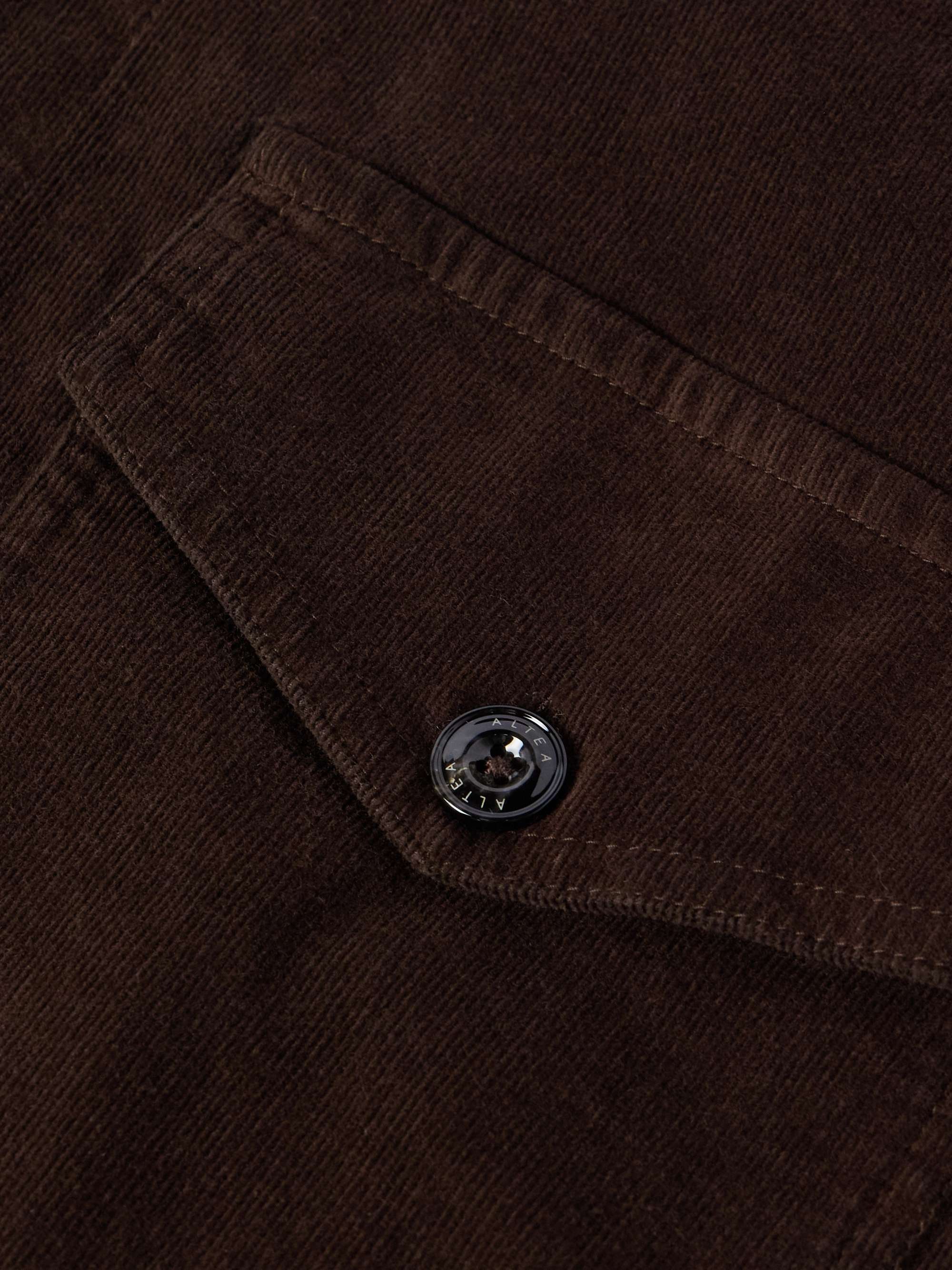 Convertible-Collar Cotton-Blend Corduroy Overshirt view