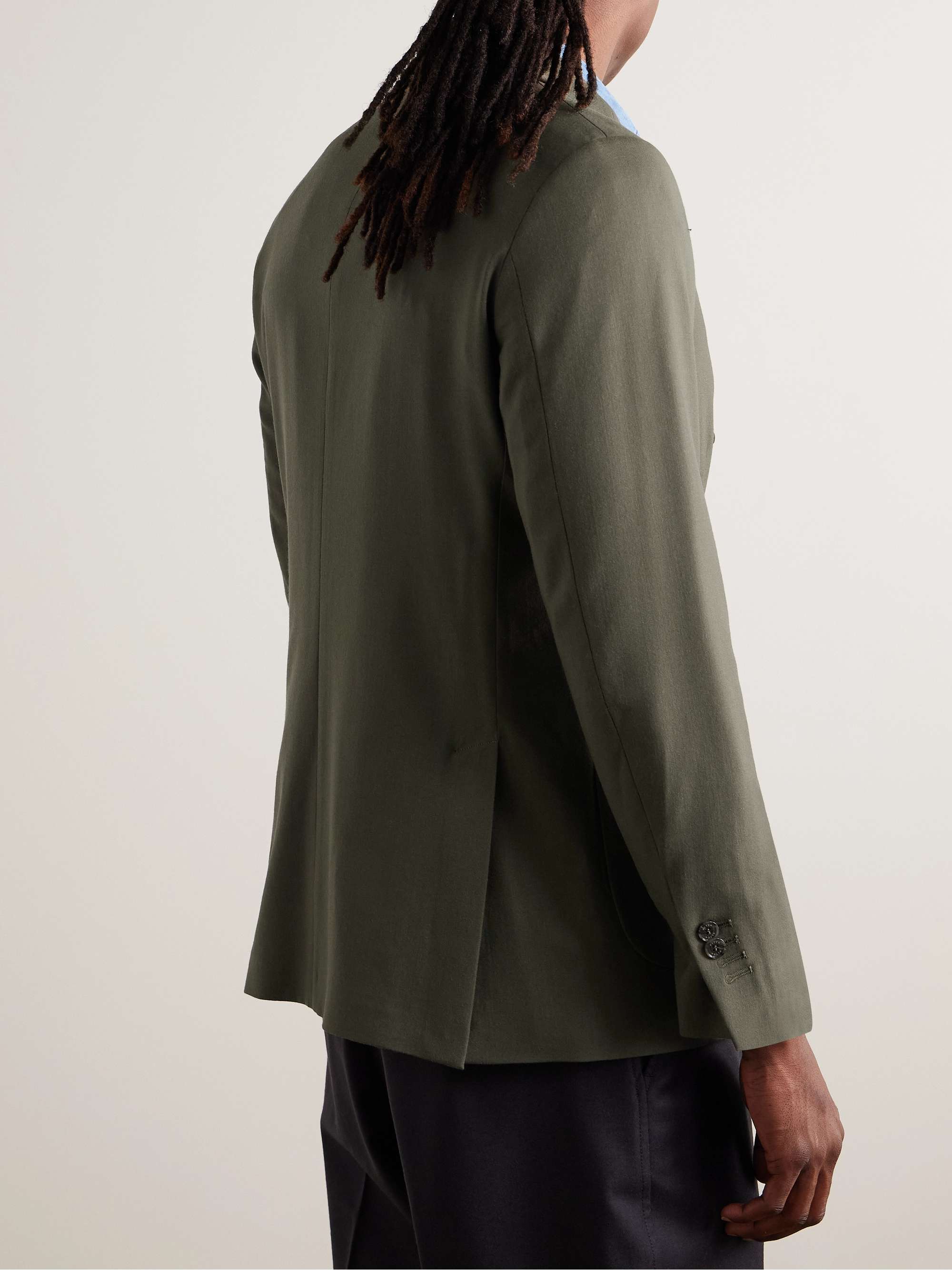 Lloyd Slim-Fit Double-Breasted Worsted Virgin Wool-Blend Twill Blazer view
