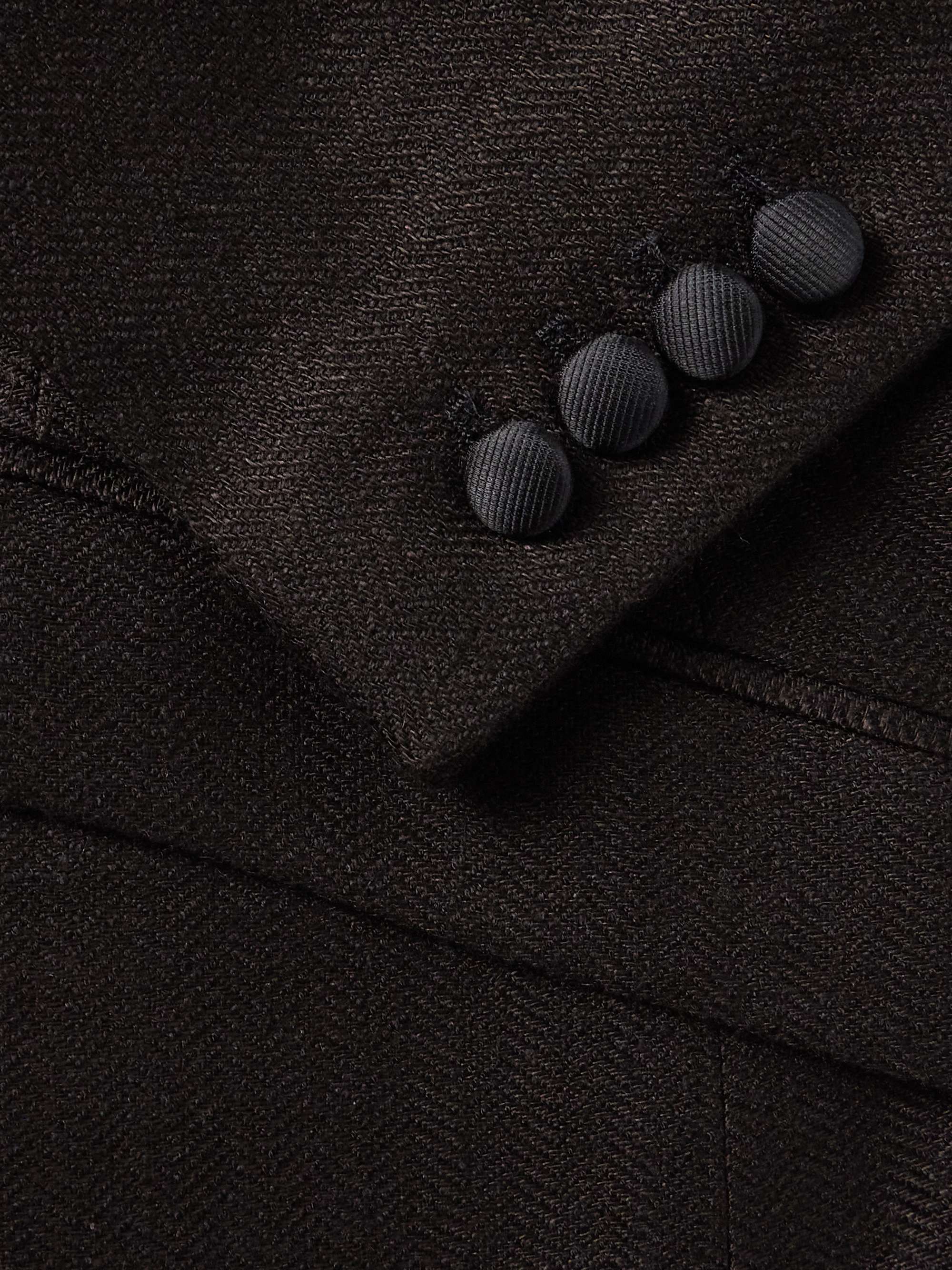 Randwick Slim-Fit Faille-Trimmed Herringbone Linen and Silk-Blend Tuxedo Jacket view