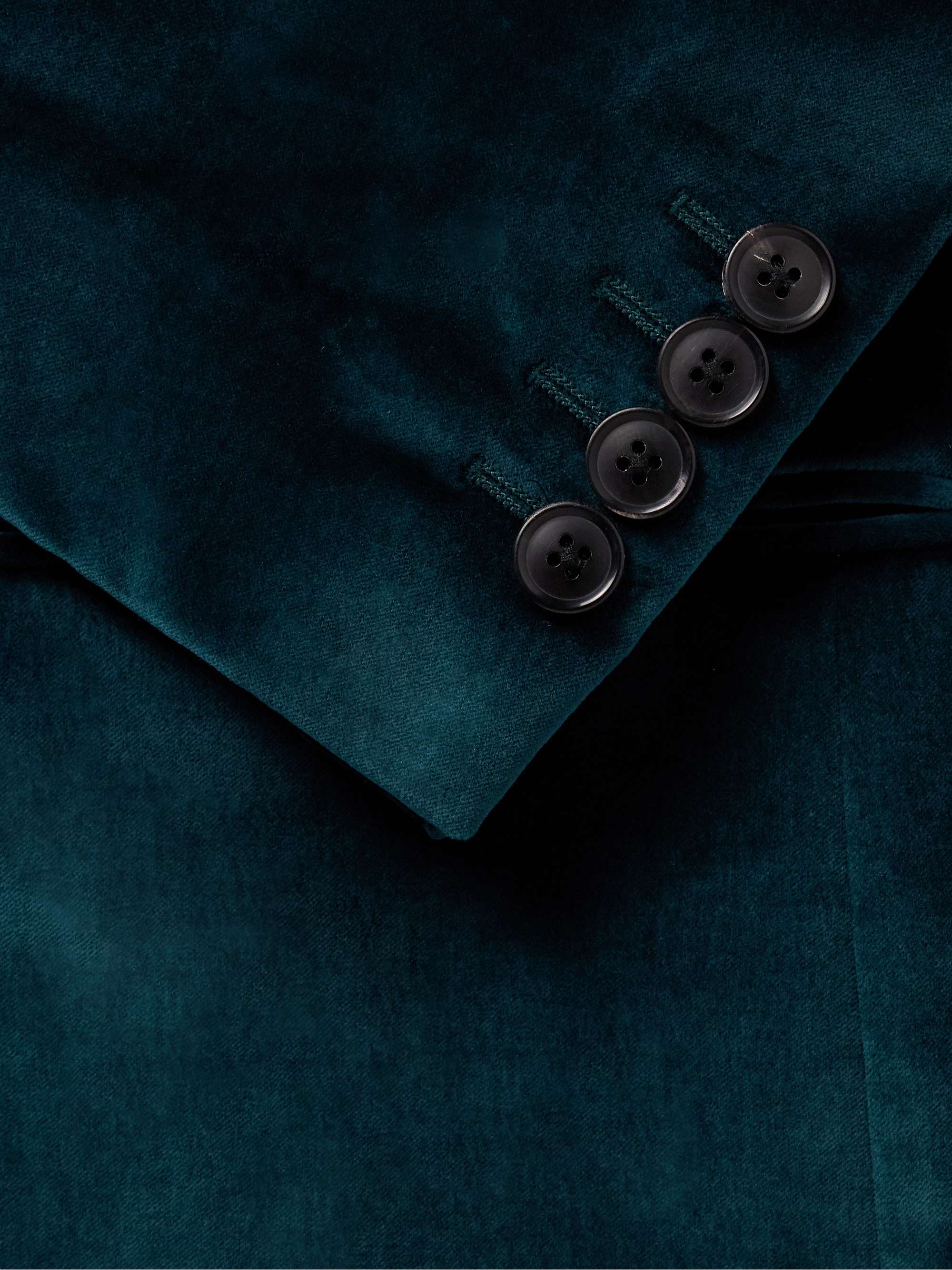 Shawl-Collar Cotton-Velvet Tuxedo Jacket view
